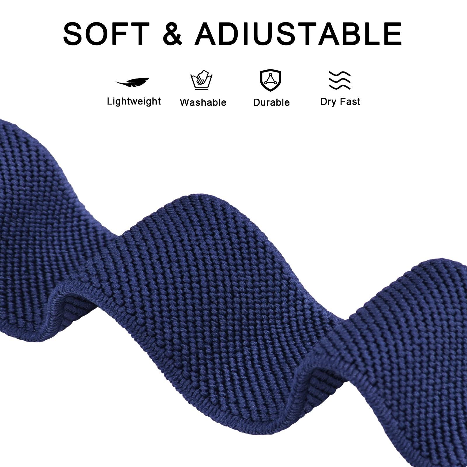 2 Pack Elastic Bands for Samsung Galaxy Fit 3 Band for Women Men, Soft Adjustable Stretchy Nylon Replacement Strap Compatible with Samsung Galaxy Fit 3 SM-R390 Smartwatch - Image 3
