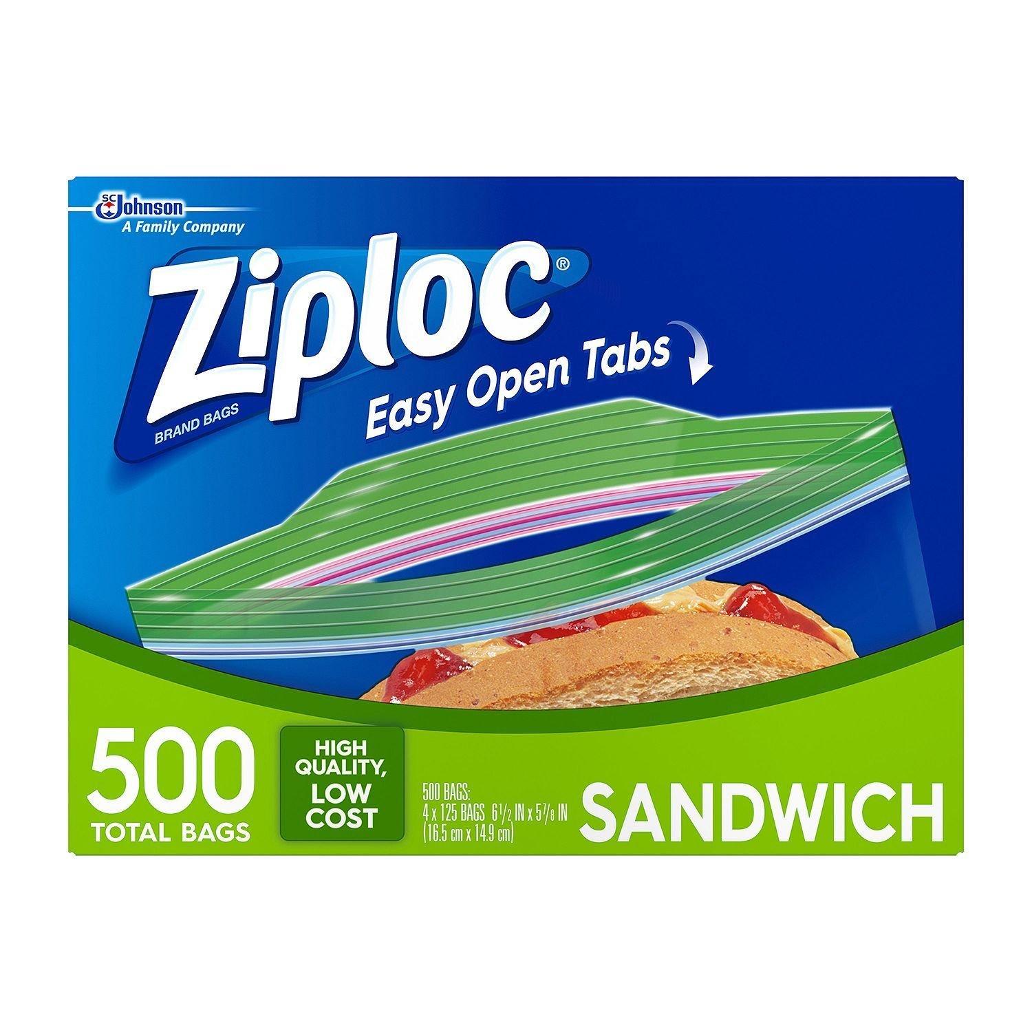 Ziploc Easy Open Tabs Sandwich Bags 125 Count (Pack of 4) - Image 7