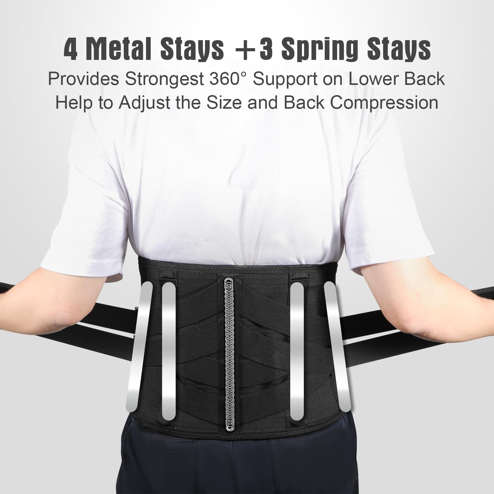 Oramuon Heated Back Brace with Massage, Rechargeable Heating Pad for Back Pain Relief, Adjustable Back Support Belt with Heat Therapy and Vibration Massager for Men and Women, XL - Image 3