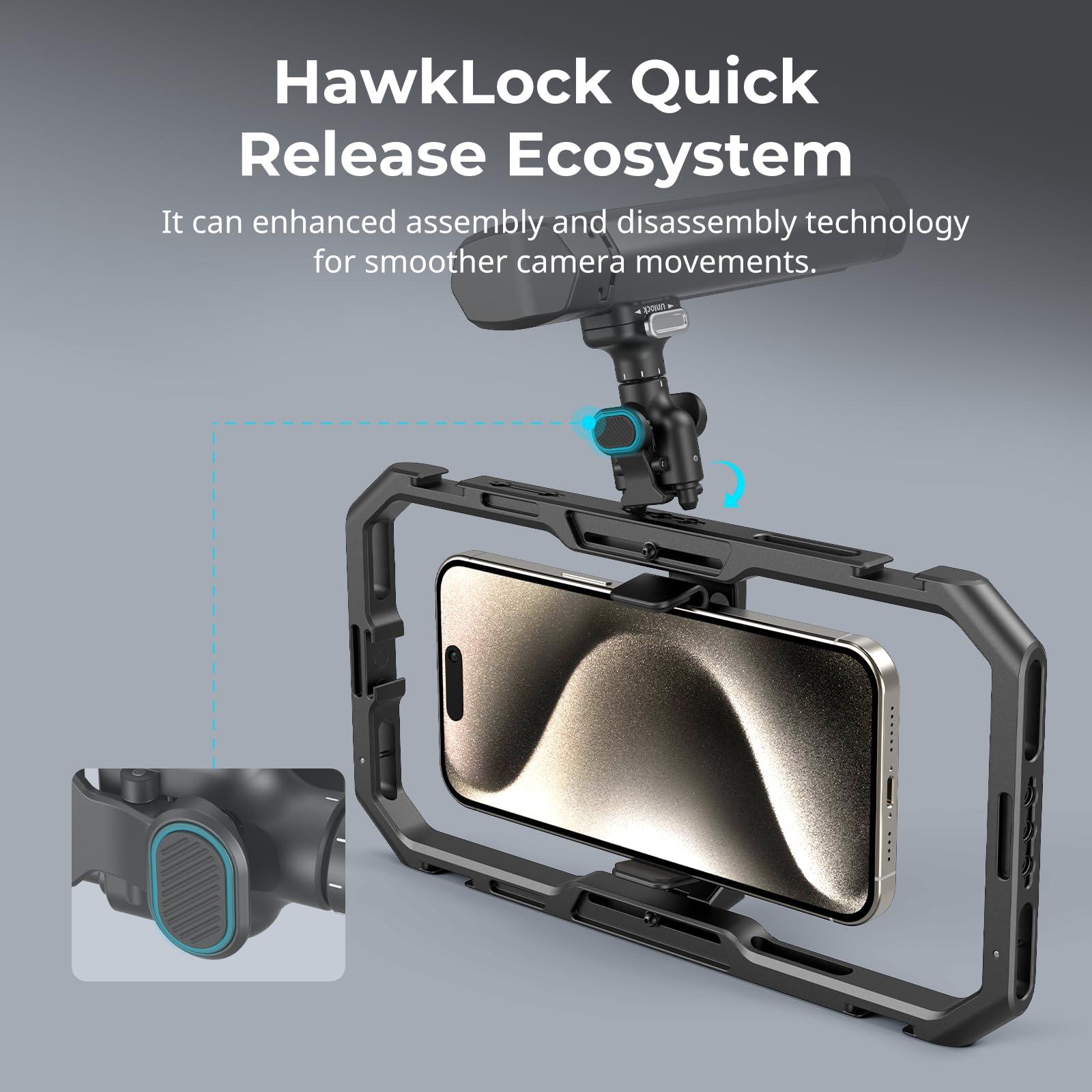 SmallRig Rotatable Bilateral Quick Release Side/Top Handle for SmallRig HawkLock Quick Release Ecosystem for Smartphones 4842 - Image 2