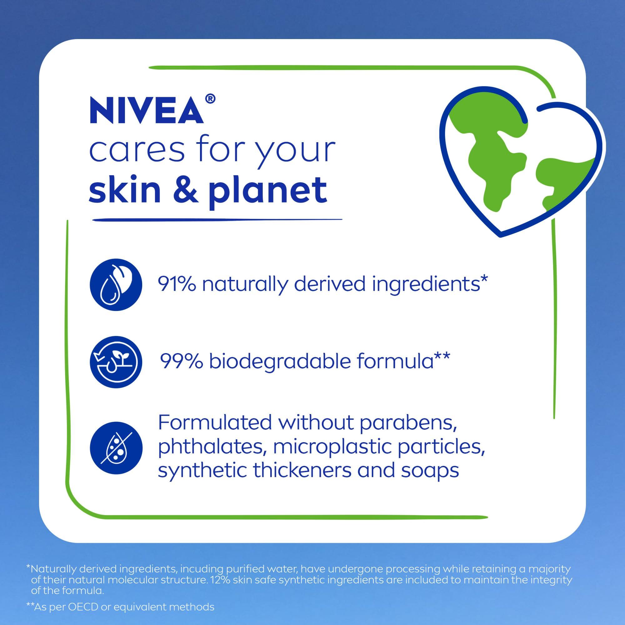 NIVEA Refreshing White Peach and Jasmine Body Wash with Nourishing Serum, Scented Body Wash for Women, Enriched with Provitamin B5 and Vitamin E, 20 Fl Oz Bottle - Image 10