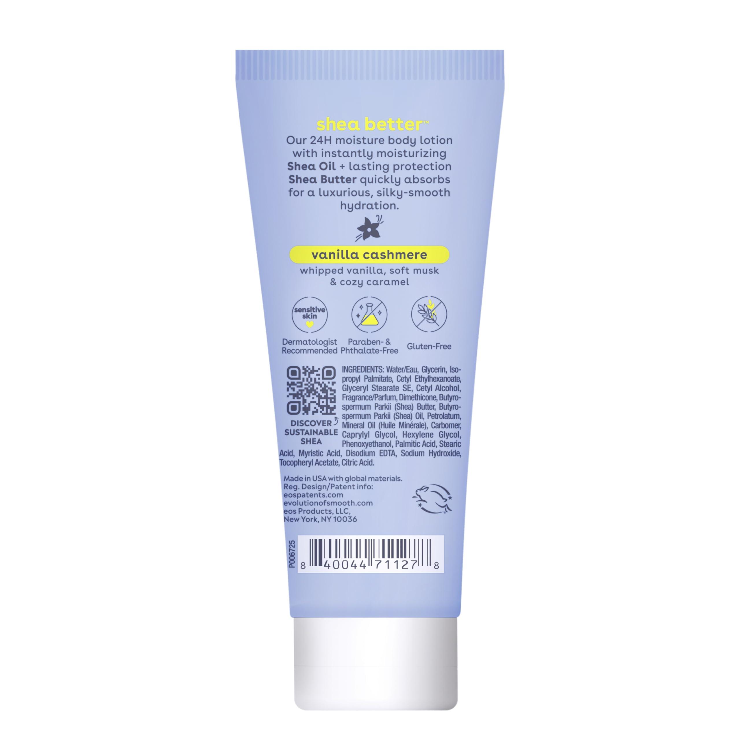 eos 24H Moisture Travel Body Lotion- Vanilla Cashmere, Travel Size Essential, Toiletries, Mini Body Lotion For Dry Skin, 2.5 fl oz - Image 6
