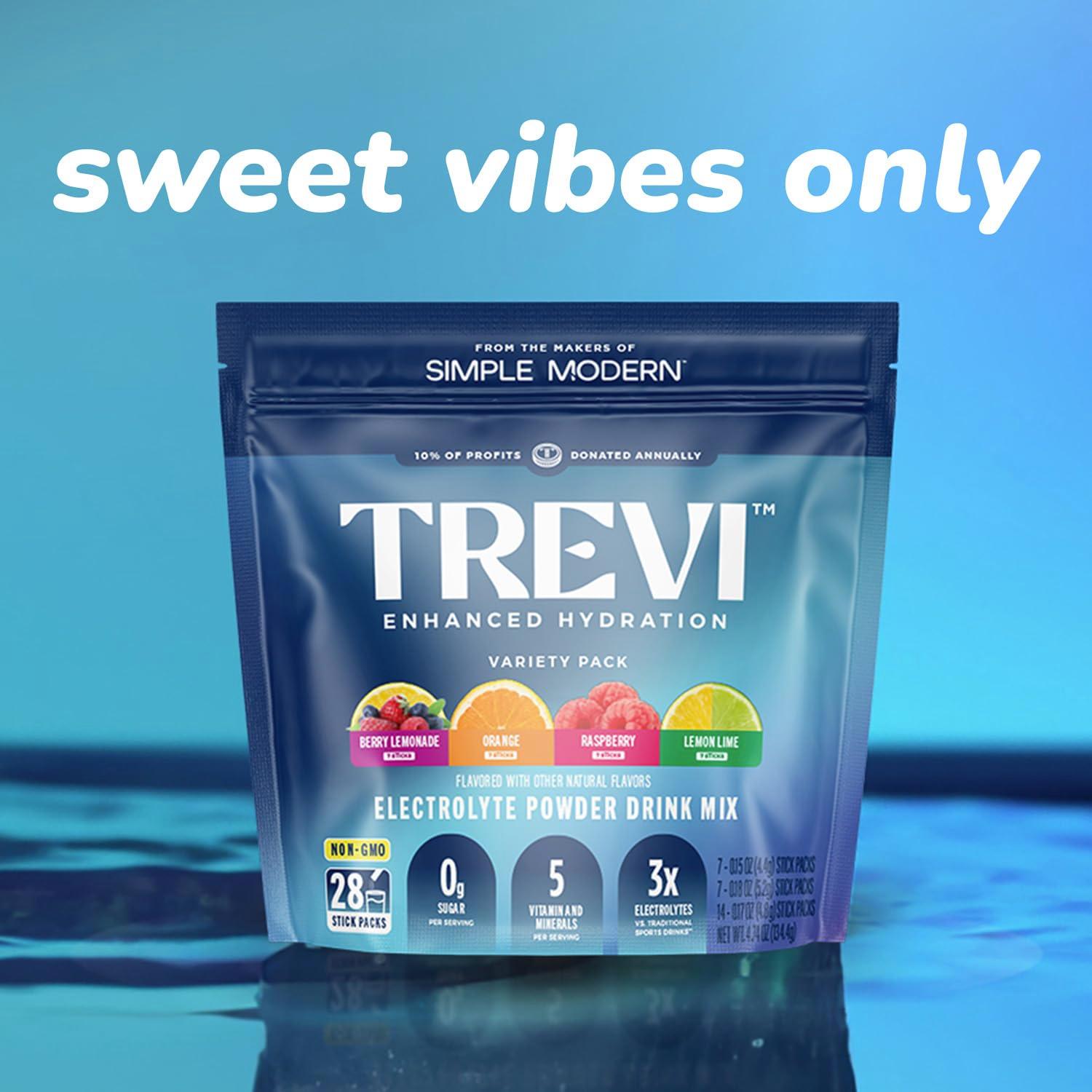 Trevi™ Sugar Free Electrolytes - Drink Mix Hydration Powder Packets - 28 Count - Variety Pack 1 - Image 2