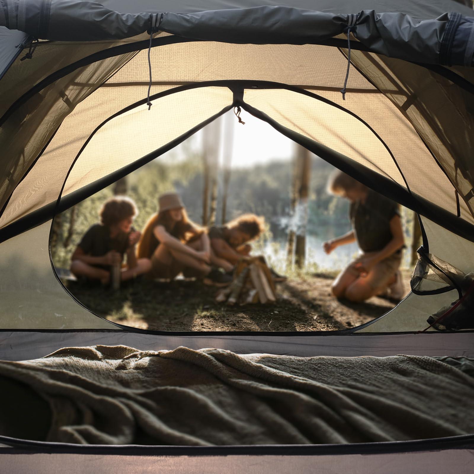 Backpacking Tent for Camping 2/3/4 Person Hiking Ultralight Tent for Waterproof Windproof Outdoor Two Doors Tents Easy Quick Setup Lightweight Tent Instant Tent - Image 5
