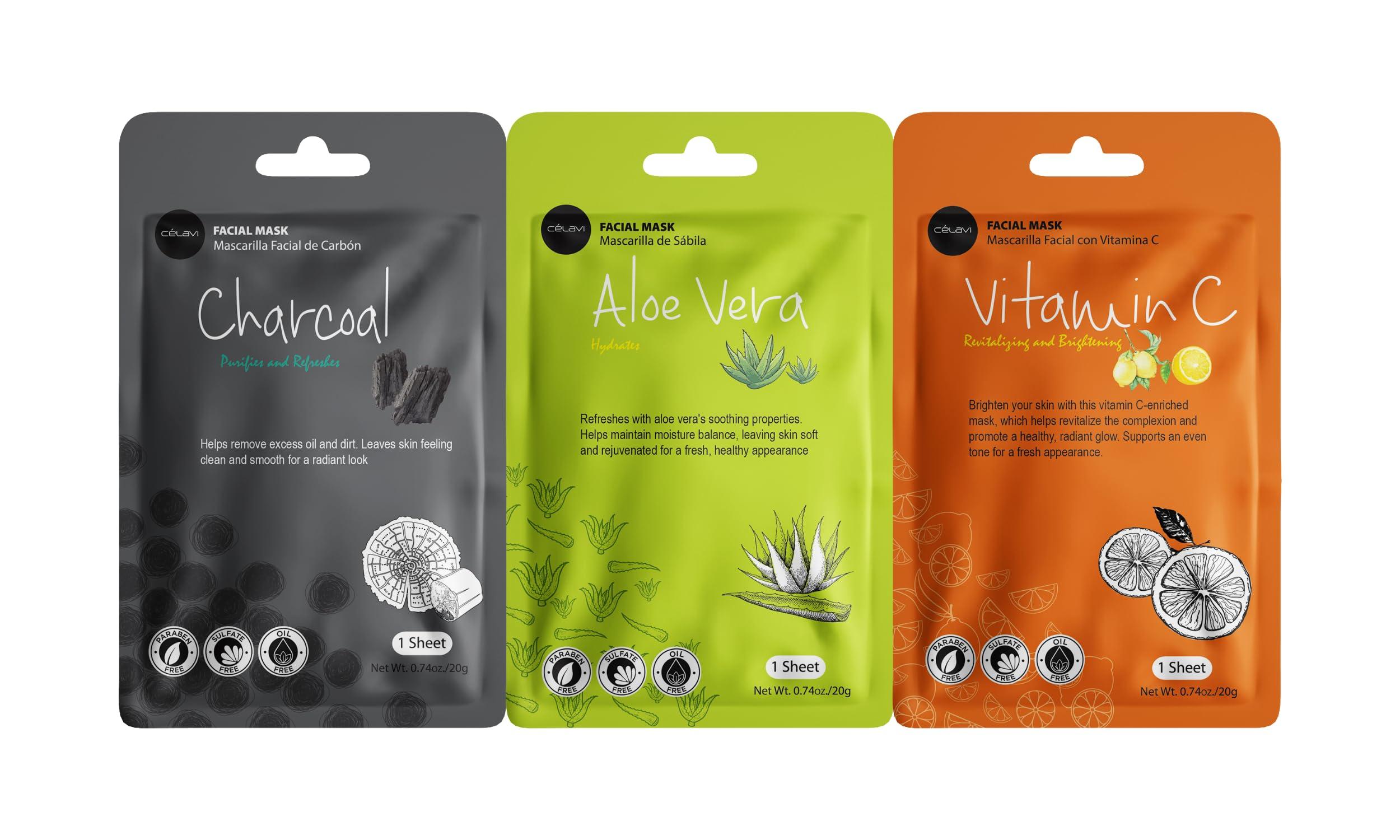Celavi Essence Facial Sheet Face Mask Variety Set Classic Authentic Korean Moisturizing Skincare (12-Packs) - Image 7