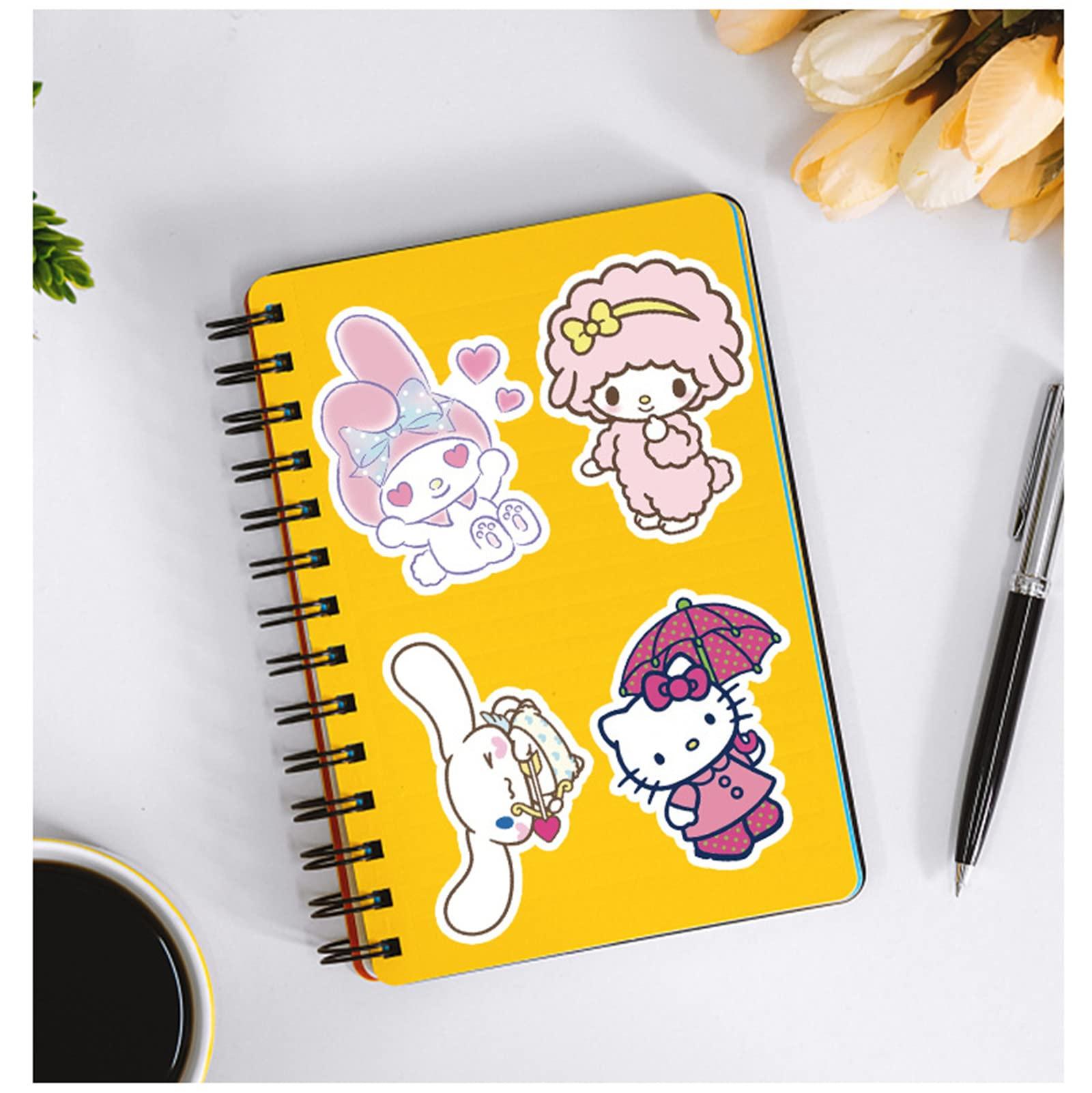 100Pcs Cartoon Sanrio Stickers for Kids - Hello Kitty, MyMelody&Kuromi, Cinnamoroll, Pompompurin, Keroppi, Pochaco - Assorted Decals Pack for Girls Teens - Image 7