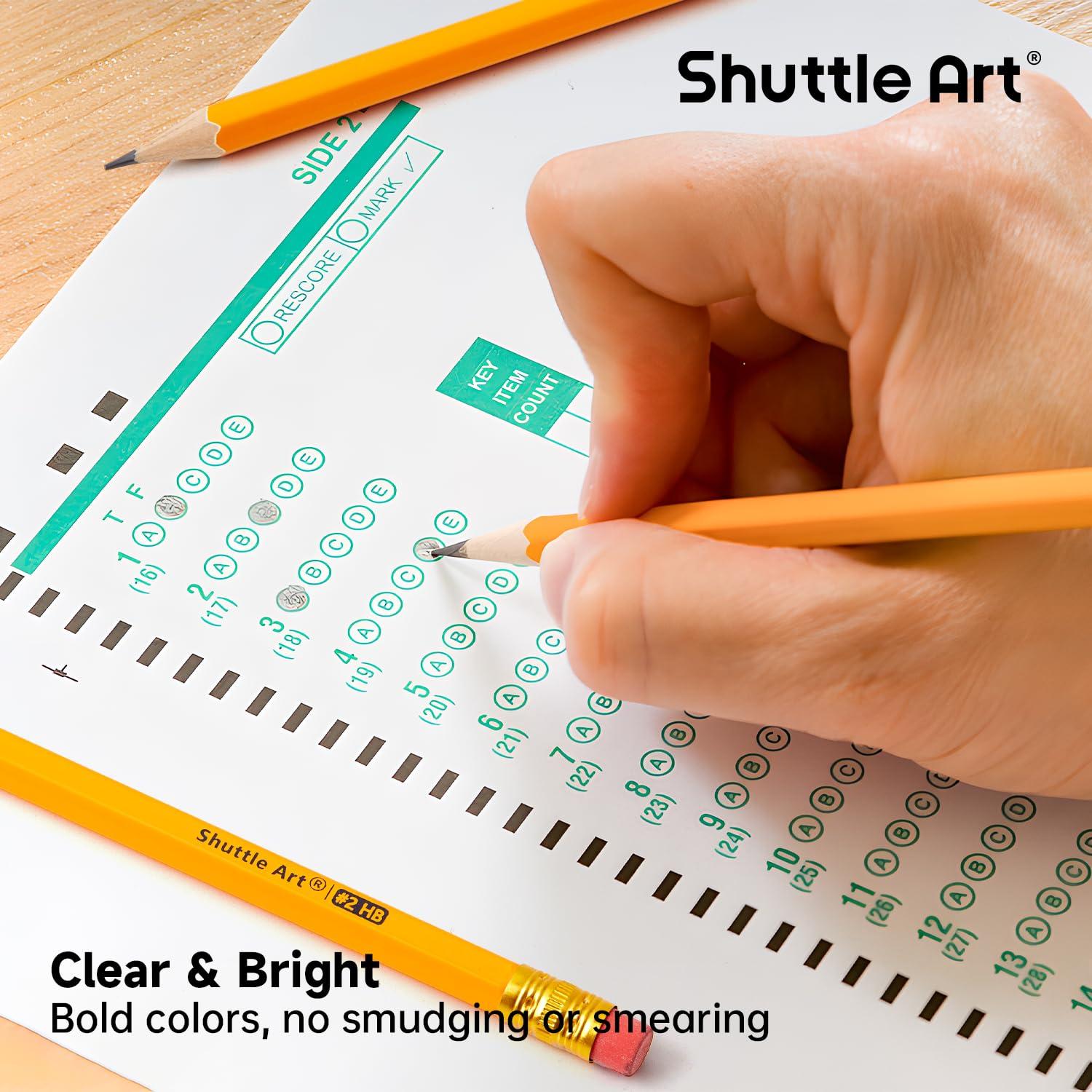 Shuttle Art Wood-Cased #2 HB Pencils, 350 Pack Sharpened Yellow Pencils with Erasers, Bulk Pack Graphite Pencils for School and Teacher Supplies, Writing, Drawing and Sketching - Image 5