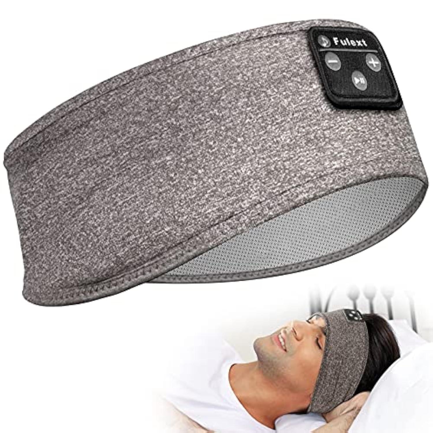 Perytong Sleep Headphones Bluetooth Headband Wireless, Sleeping Mask Music Sport Headbands,Long Time Play Sleeping Headsets with Built in Speakers Perfect for Sleep,Workout,Running,Yoga,Travel