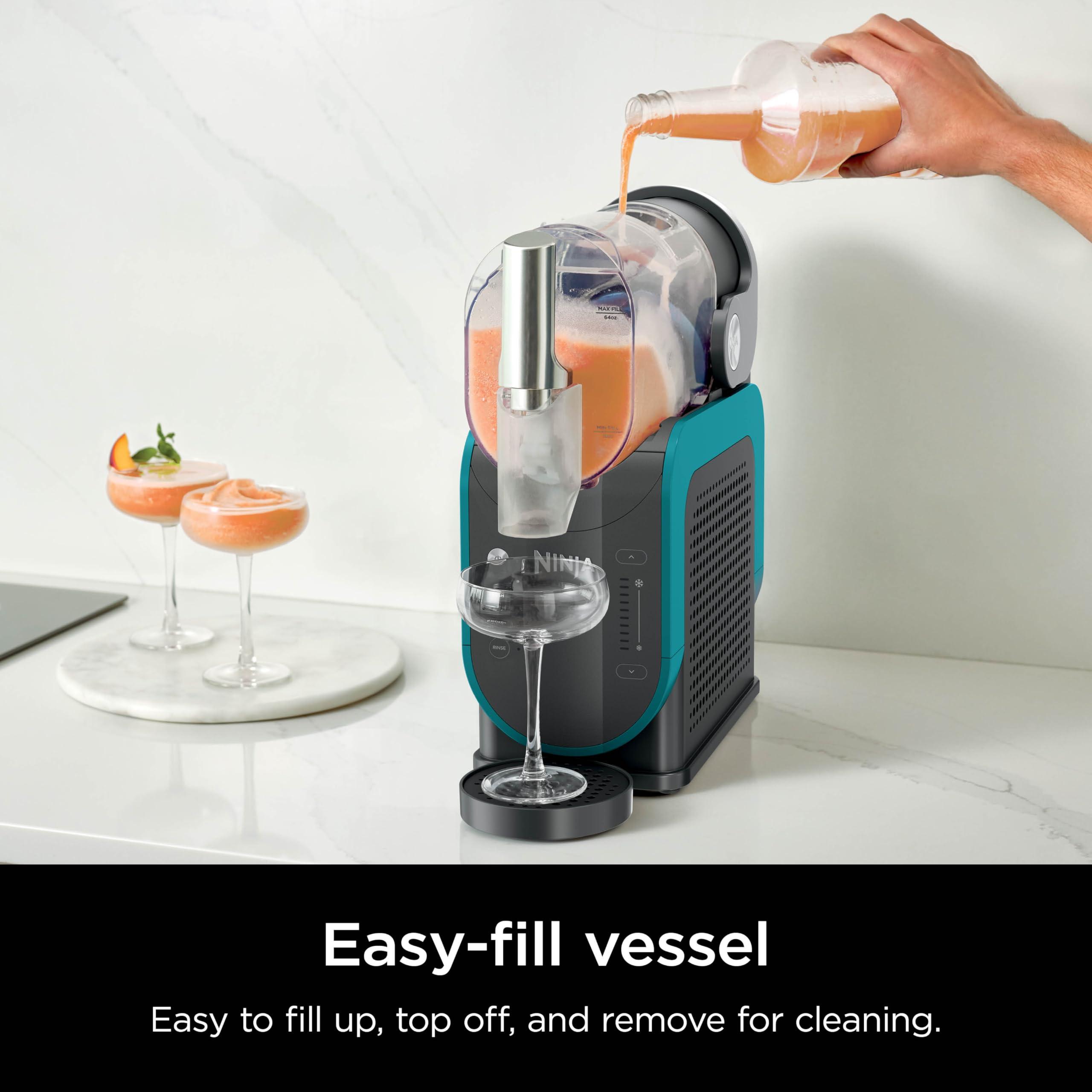 Ninja SLUSHi Professional Frozen Drink Maker with RapidChill Technology, 88 oz. Frozen Drink & Slushie Machine, 2 Preset Programs, Frozen Margaritas, and More, Premium Accents, Teal, FS299 - Image 4