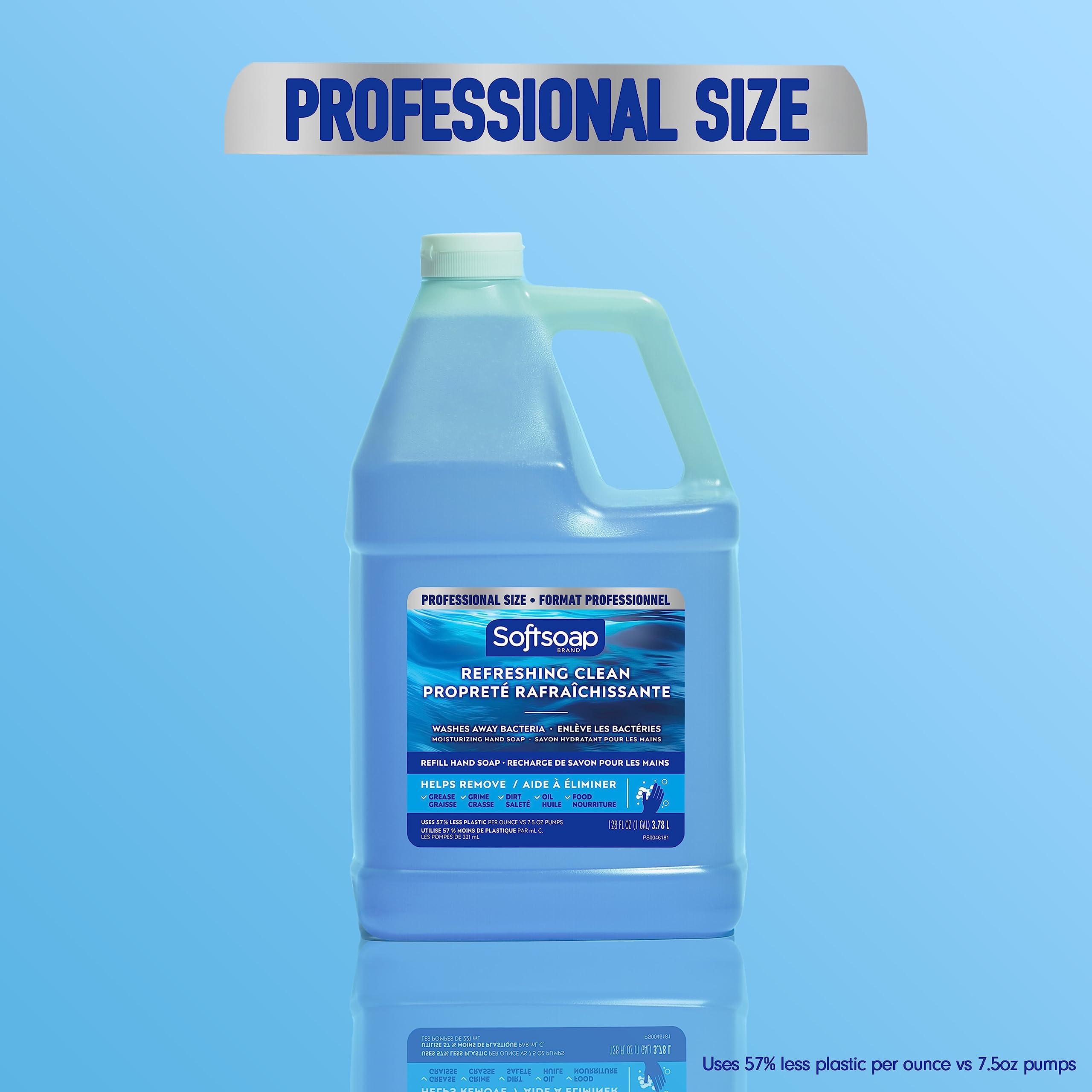 Softsoap Antibacterial Liquid Hand Soap Refill, Refreshing Clean, Moisturizing Hand Soap, 1 Gallon (Pack of 4) - Image 2