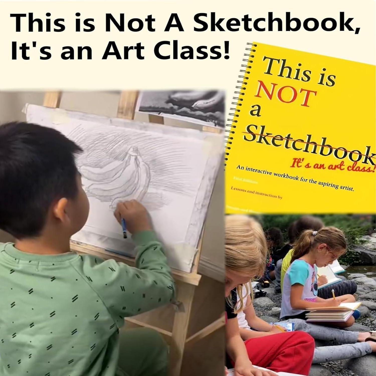 This is Not A Sketchbook, It's an Art Class,Spiral-Bound Workbook Interactive Coloring Book for The Aspiring Artist, A Painting Art Book That Can Be Used for Writing, Drawing, Sketching or Doodling - Image 2