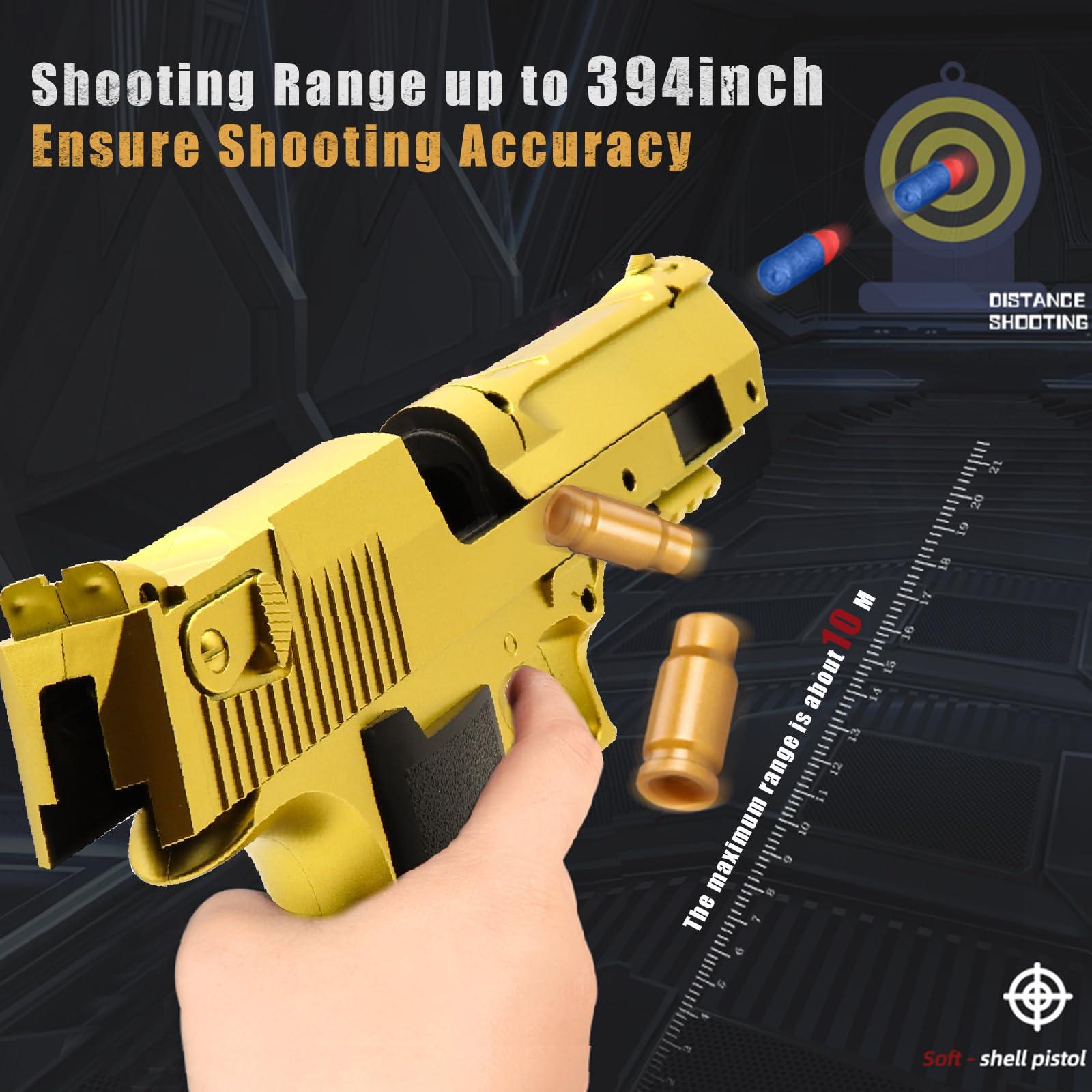 Nogevo Soft Bullet Toy Gun with Empty Shell Ejecting with Foam Bullets - Shooting Educational Gun Toys Model - Christmas, Birthday Gifts for Boys Kids Girls Adults Age 8+ - Image 6