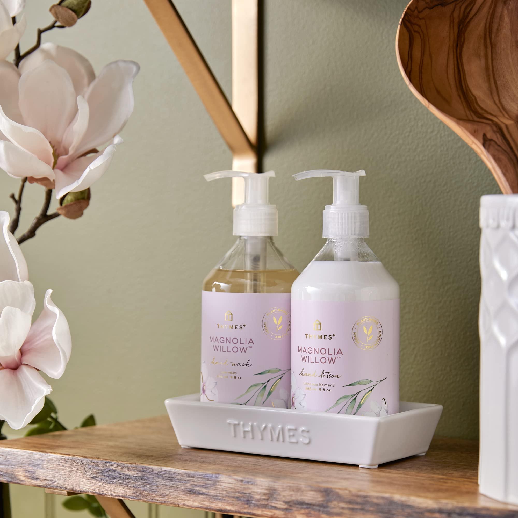 Thymes Moisturizing Hand Lotion for Dry Skin - Moisturizer for Beauty and Personal Care - Luxury Hand Lotion for Women & Men with Shea Butter & Aloe Vera (Magnolia Willow, 9 fl oz) - Image 5