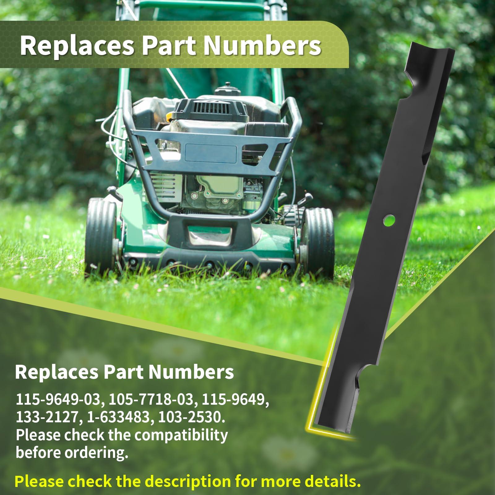 115-9649-03 105-7718-03 Lawn Mower Blades Fit for T oro 60 Inch Deck, High Lift Blades Compatible with Toro, Exmark, Titan ZX MX 6000 Timecutter 6000, Replaces 105-7718-03, 115-9649, 133-2127, 3 Pack - Image 5
