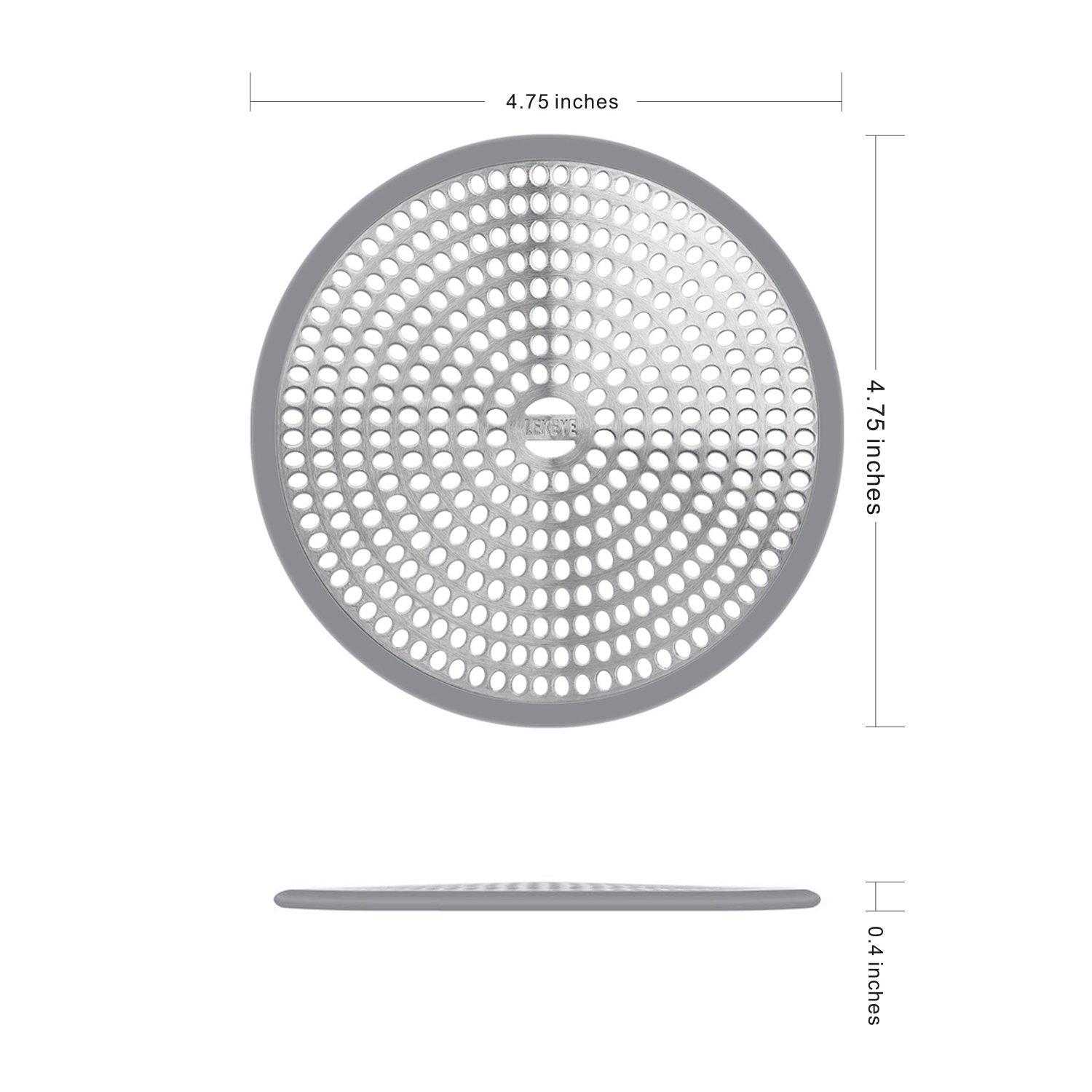 LEKEYE Shower Drain Hair Catcher/Strainer/Stainless Steel and Silicone - Image 2