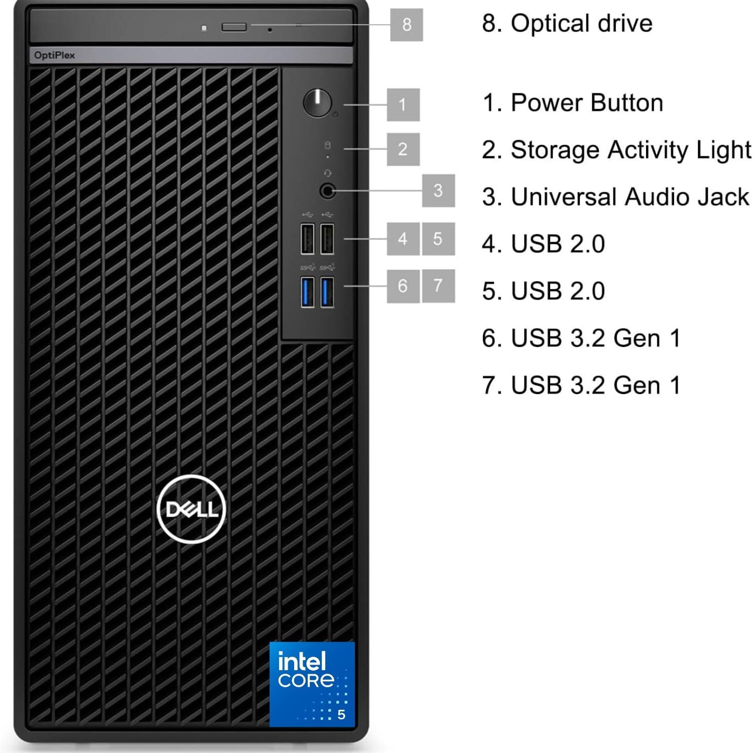 Dell Optiplex 7010 Tower Business Desktop, 13th Gen Intel i5-13500 Processor (14-Cores), 32GB RAM, 1TB PCIe SSD, DVD-RW, HDMI, DP Port, Wi-Fi + Bluetooth, Windows 11 Pro - Image 4