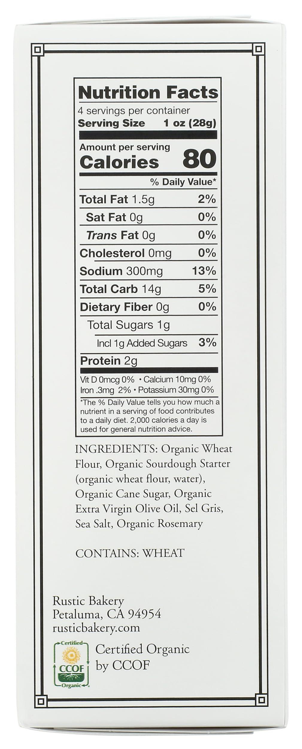 RUSTIC BAKERY Organic Rosemary Olive Oil Flatbrd Bites, 4 OZ - Image 3