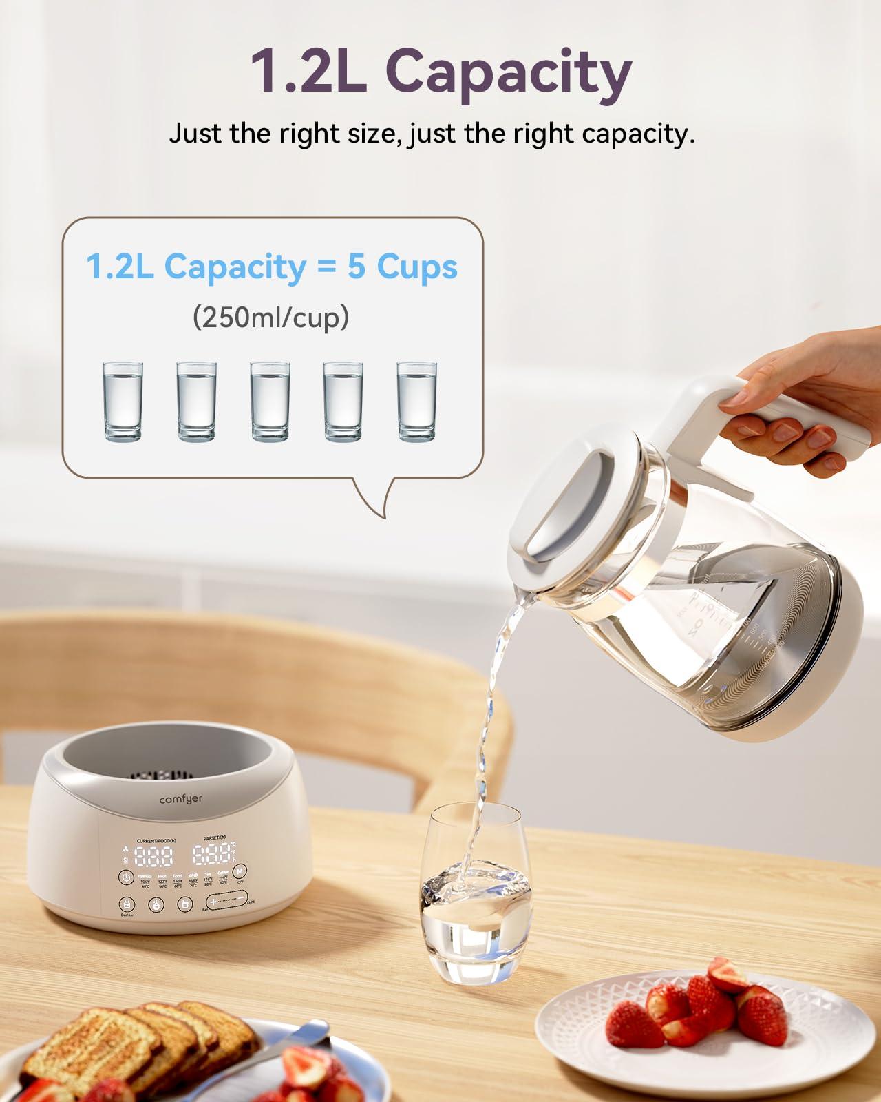 Bottle Warmer comfyer, Baby Bottle Warmer with Night Light & Faster Cooling Fan, Instantly Water Warmer, Tea Kettle Electric with 6 Temperature Control Presets, Feed Baby More Easier and Healthier - Image 6