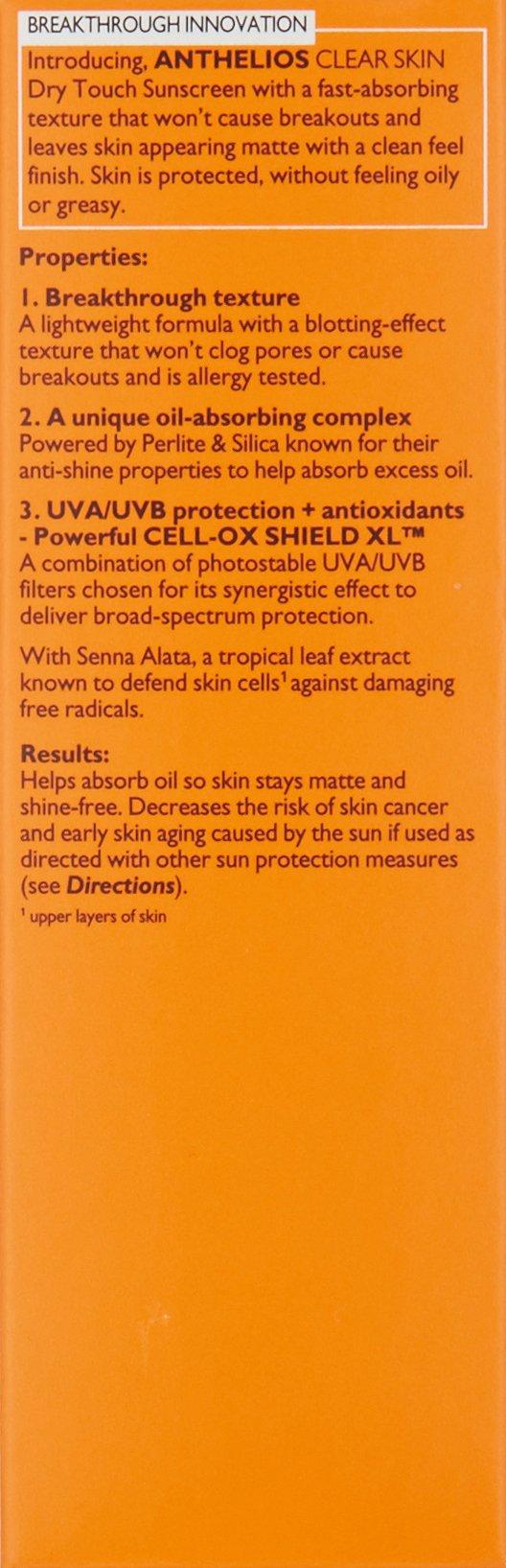 La Roche-Posay Anthelios Clear Skin Sunscreen Dry Touch SPF 60, Oil Free Sunscreen For Face, Oil Absorbing, Broad Spectrum SPF + Antioxidants, Non-Greasy, Oxybenzone Free, Travel Size - Image 10