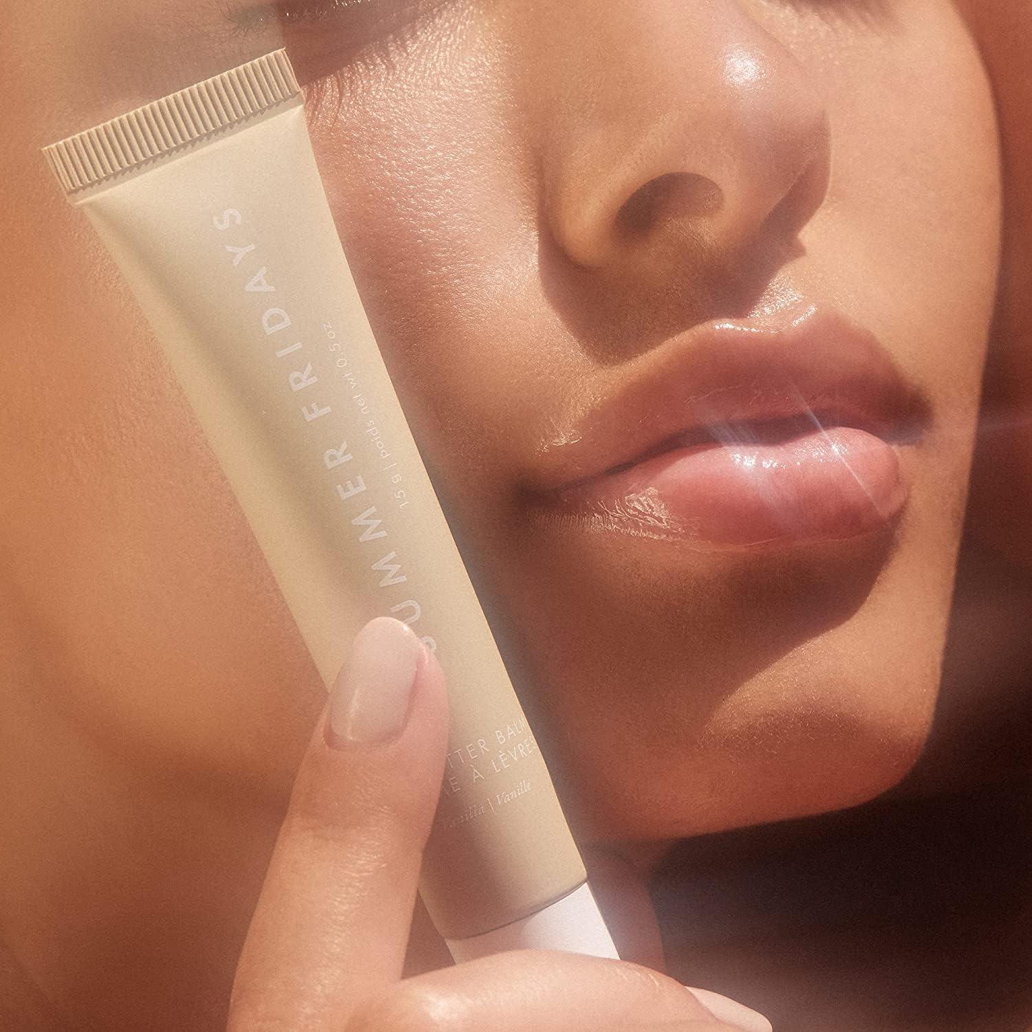 Summer Fridays Lip Butter Balm - Conditioning Lip Mask and Lip Balm for Instant Moisture, Shine and Hydration - Sheer-Tinted, Soothing Lip Care - Vanilla (.5 Oz) - Image 8