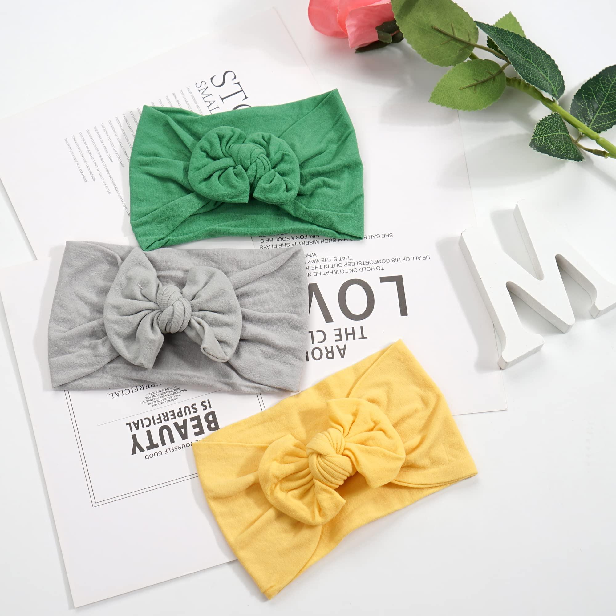 CÉLLOT Super Stretchy Soft Knot Headbands with Hair Bows Head Wrap Hair Accessories For Newborn Baby Girls Infant Toddlers Kids - Image 4