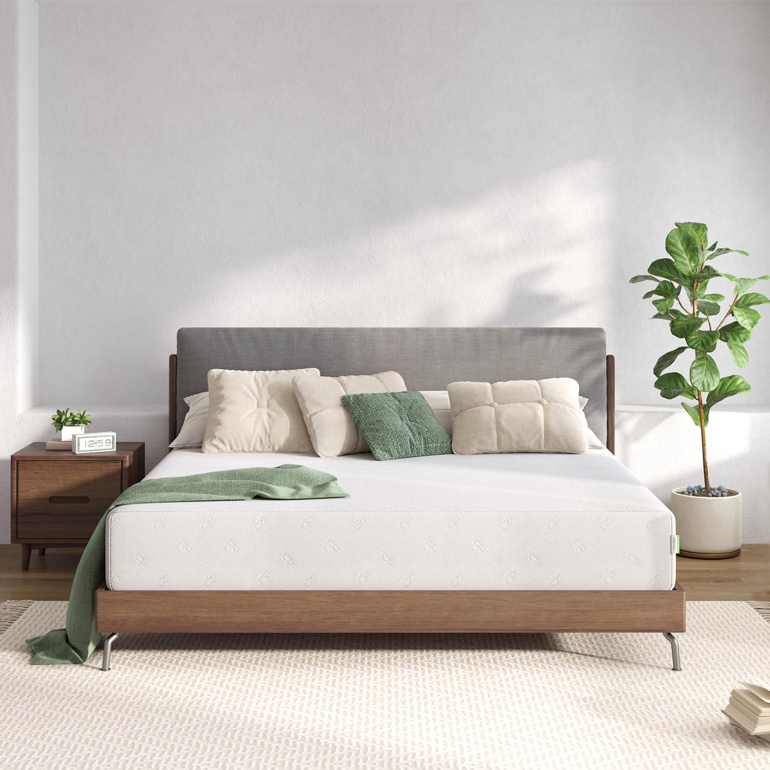 Novilla King Mattress, 12 Inch King Size Memory Foam Mattress with Comfort Foam for Pressure Relief & Cool Fresh Sleep, Removable Washable Cover,Mattresses in a Box,Medium Firm