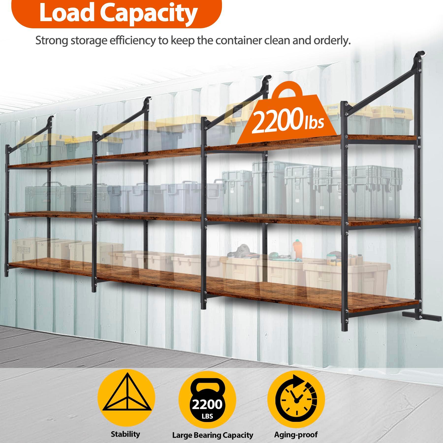 Talustool Shipping Container Shelving Storage Bracket 4Pcs Heavy Duty Cargo Shipping Container Shelf Shelving Brackets Universal - Image 5