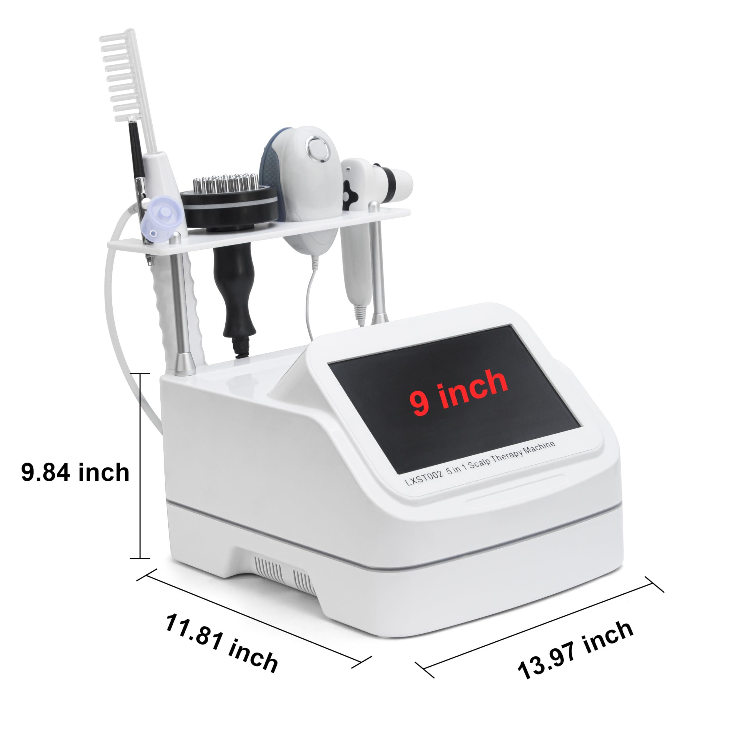 Elitzia Professional 5 in 1 Scalp Massage Hair Care Machine Black Hair Analyzer Equipment 200x Times HD Analysis Multifunction Spray Vibration Massage Brush Scalp Health Detection Salon SPA ETD22002 - Image 9