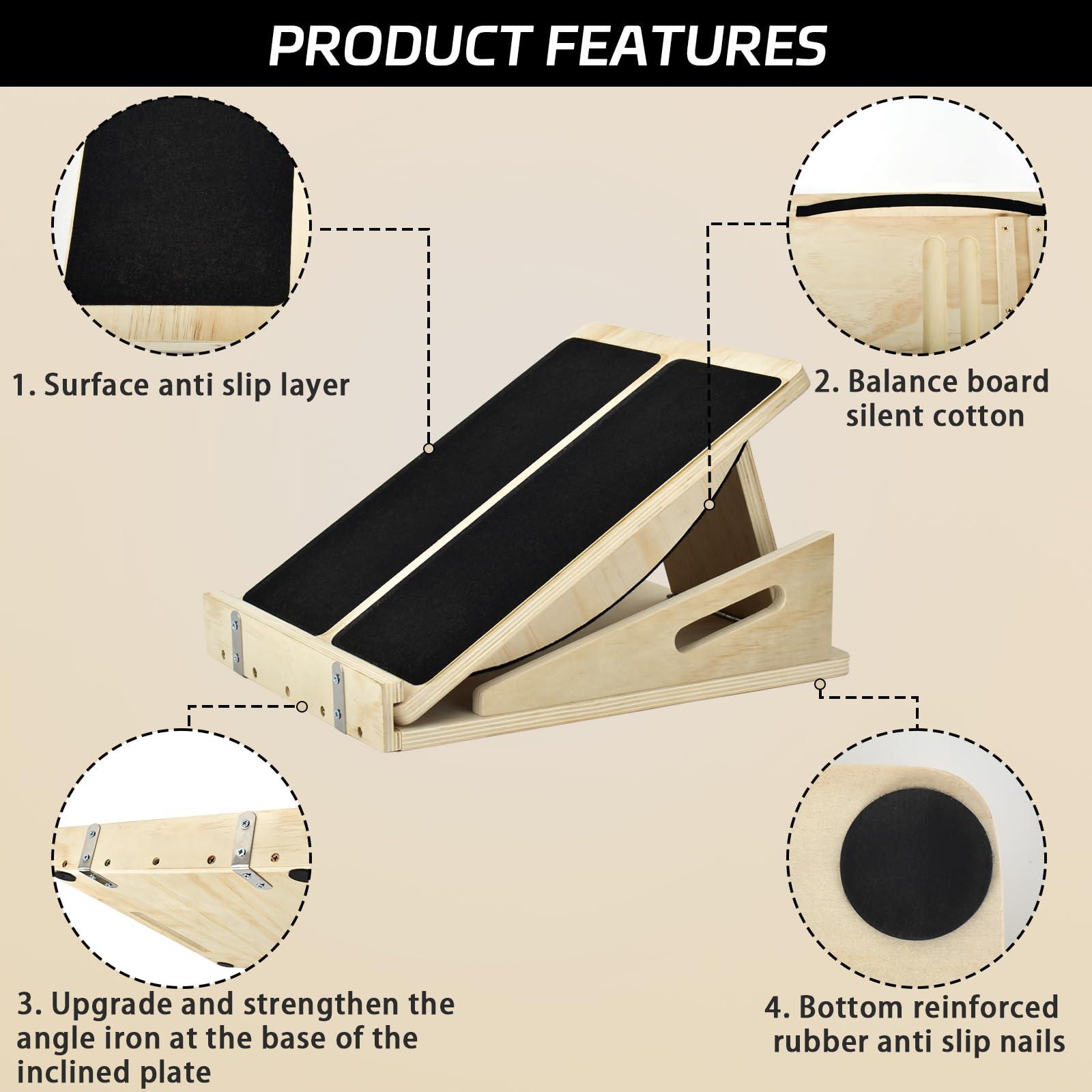 Ultimate Wobble & Slant Board Combo for Balance Training, Calf Stretching, and Core Strength – Perfect for Balance Boards、Wobble Board and Calf Stretcher Enthusiasts - Image 6