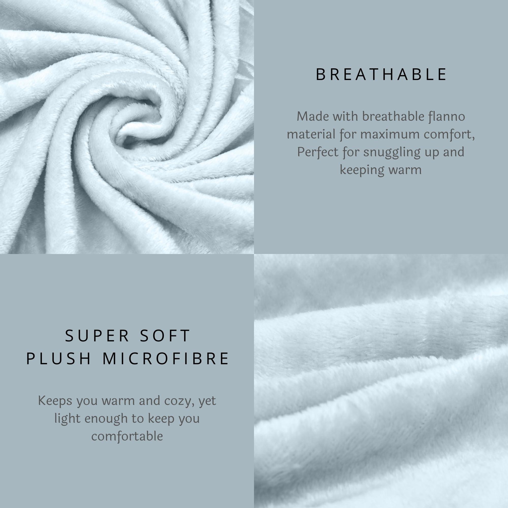 Pet Blanket - Lightweight Breathable Warm Cozy Soft Throw Blanket - Ice Water Blue - 30x40 Inches - Image 5
