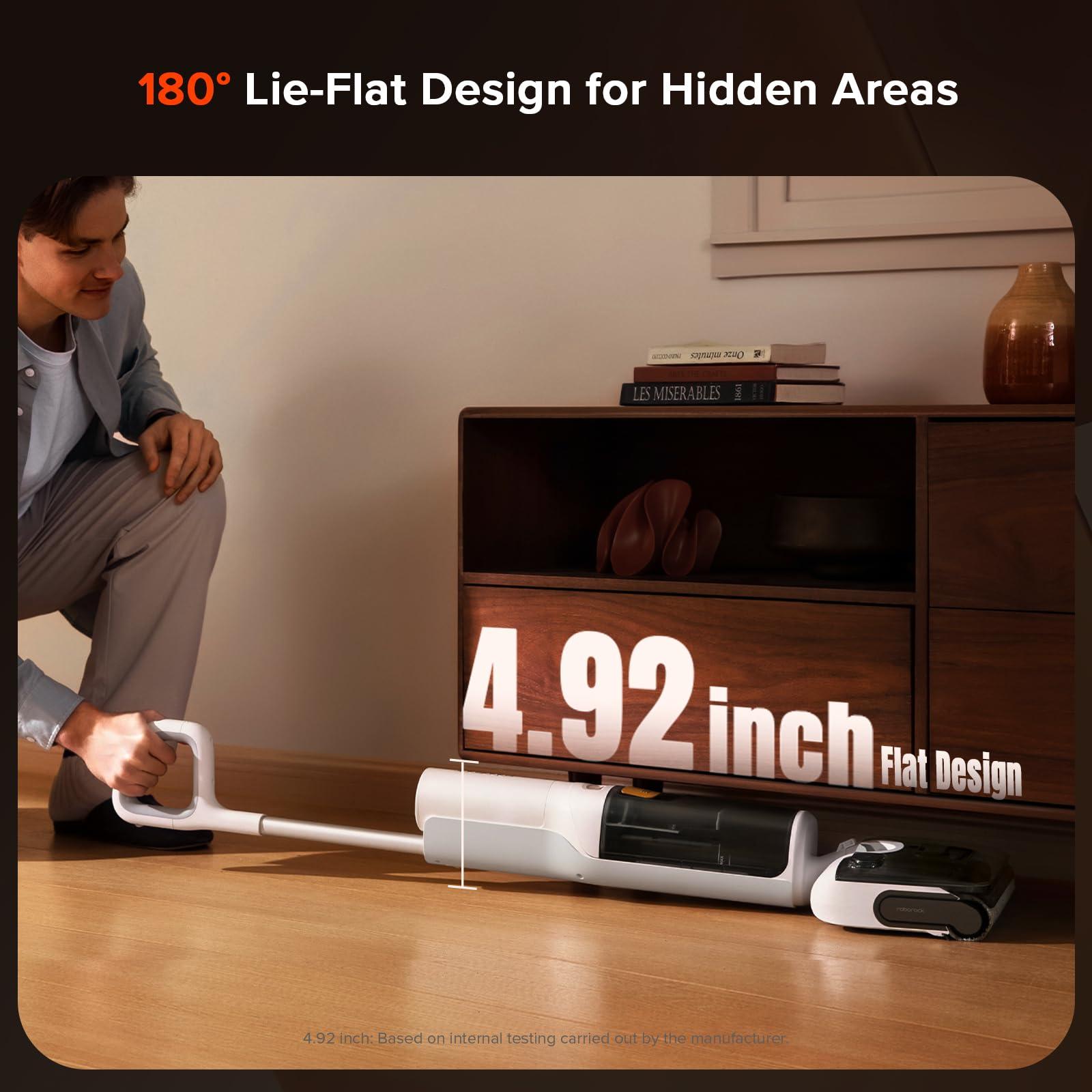 roborock F25 GT Vacuum Mop All in One, Wet Dry Vacuum Cleaner Cordless, 20000Pa Floor Cleaner Machine for Tile Hardwood Wood Vinyl Floor, Edge to Edge Self Cleaning Electric Mop with 180° Lie-Flat - Image 6
