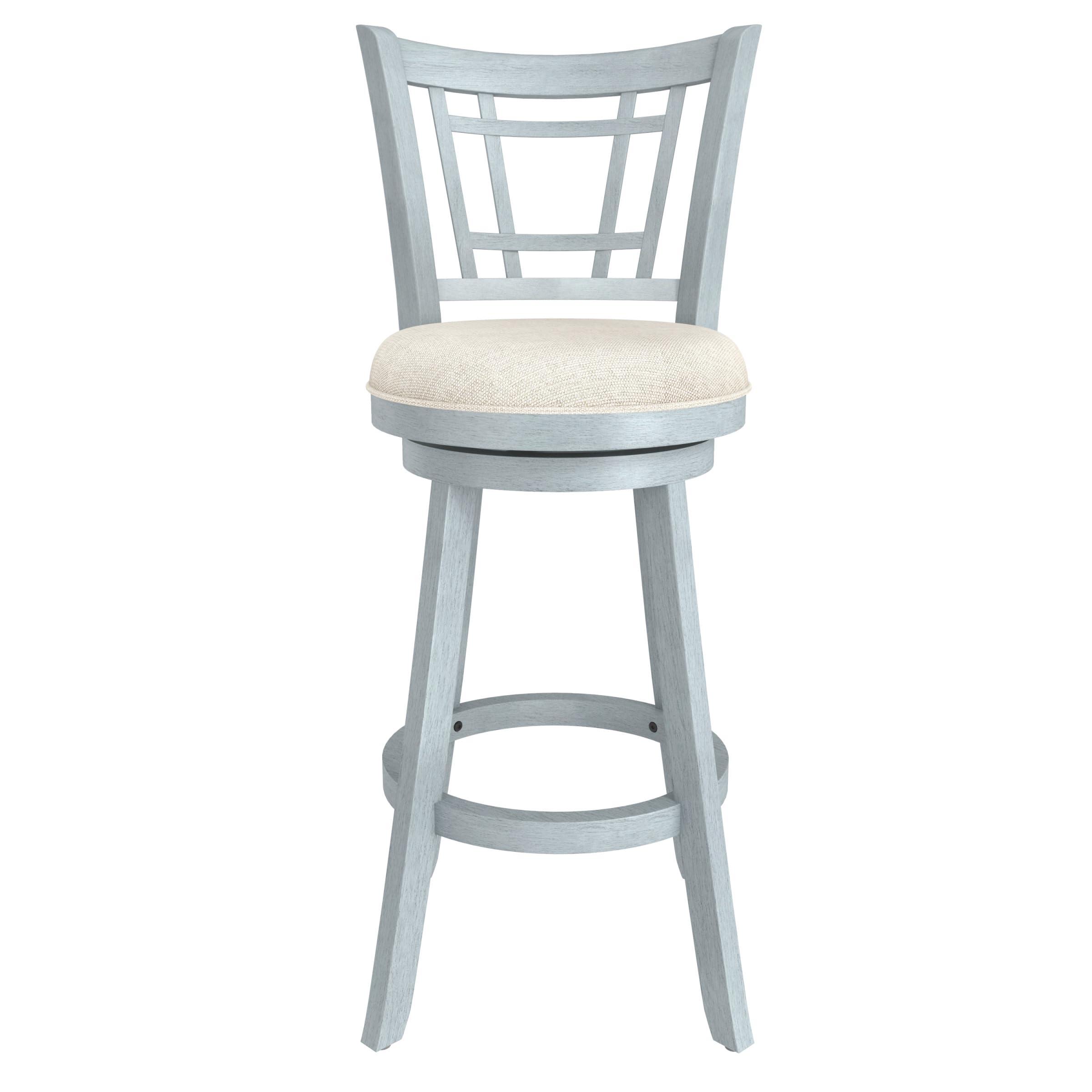 Hillsdale Fairfox 30.5" Wood Swivel Bar Height Stool, Blue Wire Brush - Image 11
