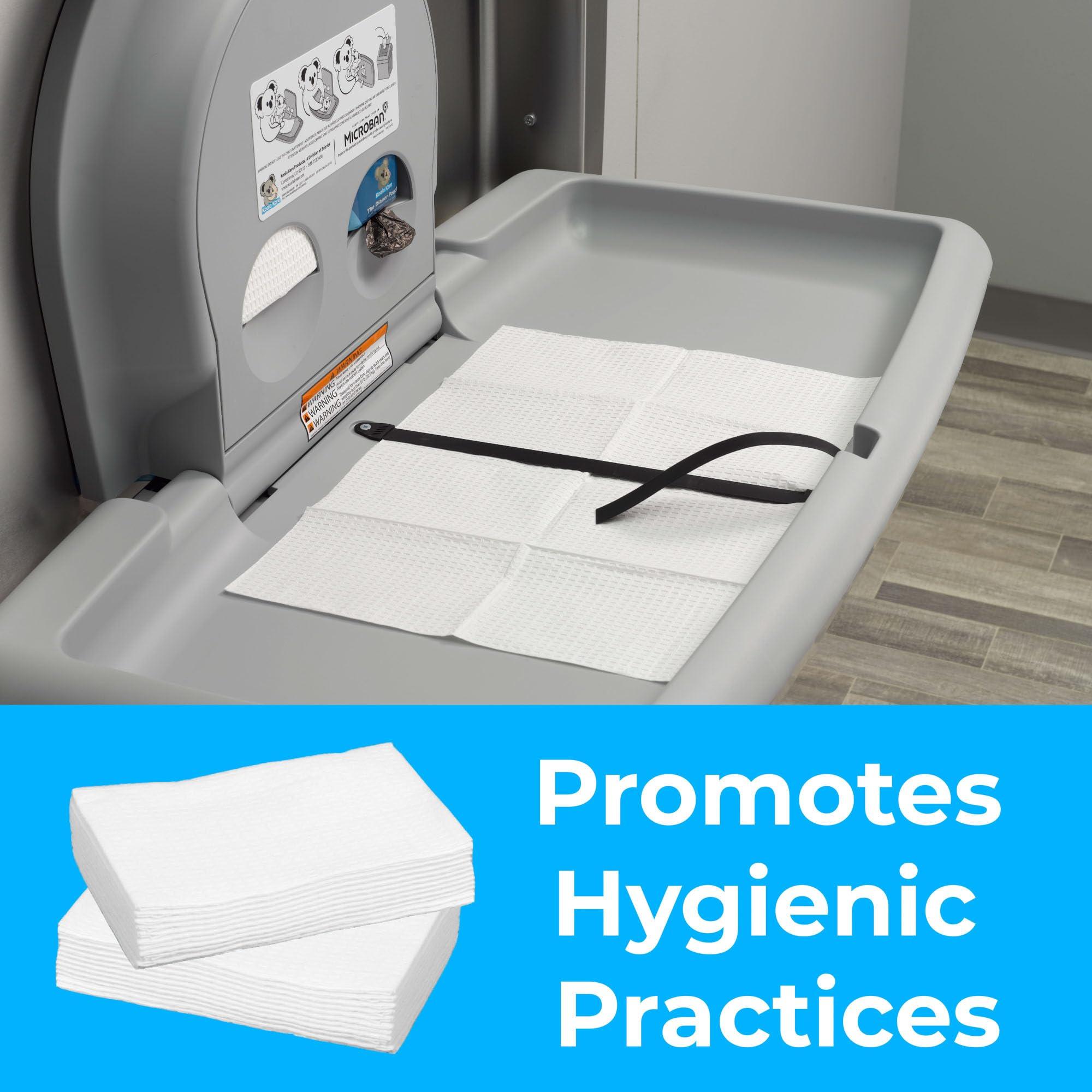 KoalaKare Sanitary Bed Liners for Baby Changing Stations – 3-Ply Biodegradable, Moisture-Resistant Quilted Liners, Eco-Friendly - 500 Liners (Model KB150-99) - Image 3