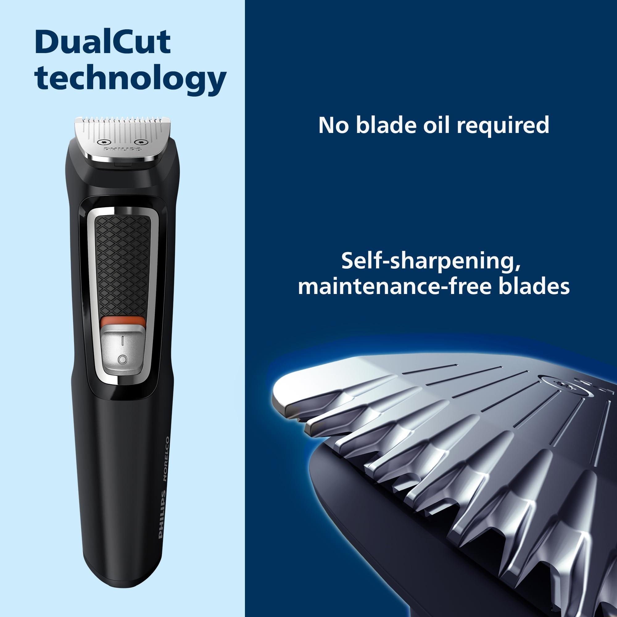 Philips Norelco Multi Groomer - 13 Piece Mens Grooming Kit for Beard, face, Nose, and Ear Hair Trimmer and Hair Clipper - NO Blade Oil Needed, MG3740/40 - Image 5