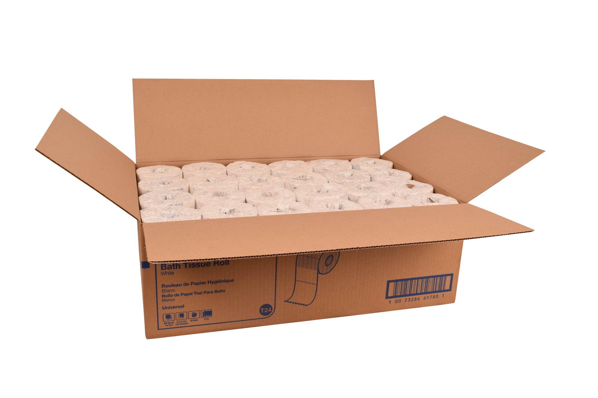 Tork Universal Bath Tissue Roll, 2-Ply, 48 rolls, 500 sheets, TM1601A, White - Image 8