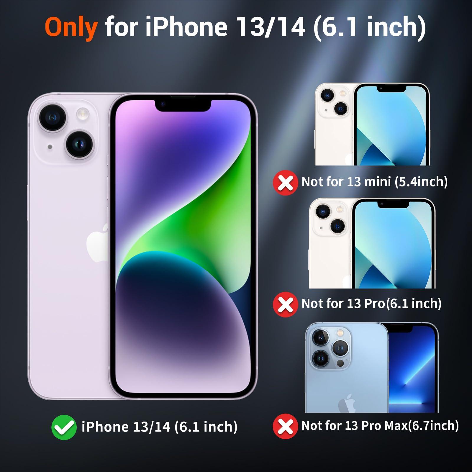 SUPFINE Magnetic for iPhone 14 Case & iPhone 13 Case (Compatible with MagSafe)(Military Grade Drop Protection) Slim Translucent Matte Shockproof Phone Cover,Black - Image 2