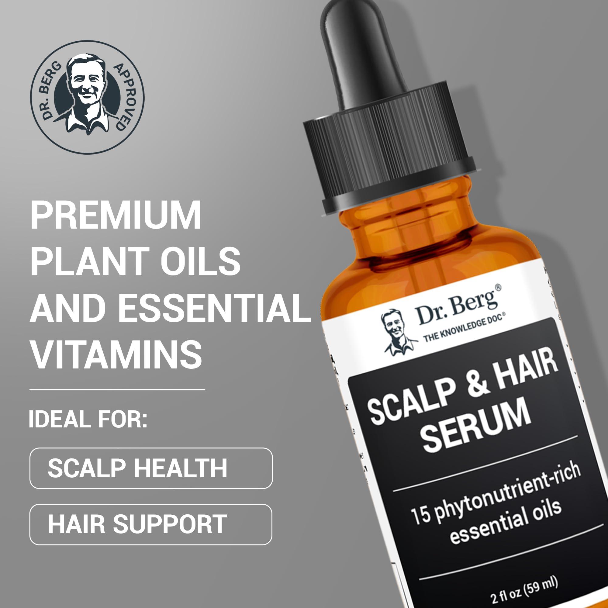 Dr. Berg Scalp & Hair Serum (Improved Formula) with Vitamin D3 & E - Clinically Tested, Paraben- and Sulfate-Free Hair Oil for Women & Men - Includes Rosemary Oil, Castor Oil & Jojoba Oil - 2 Fl oz - Image 2