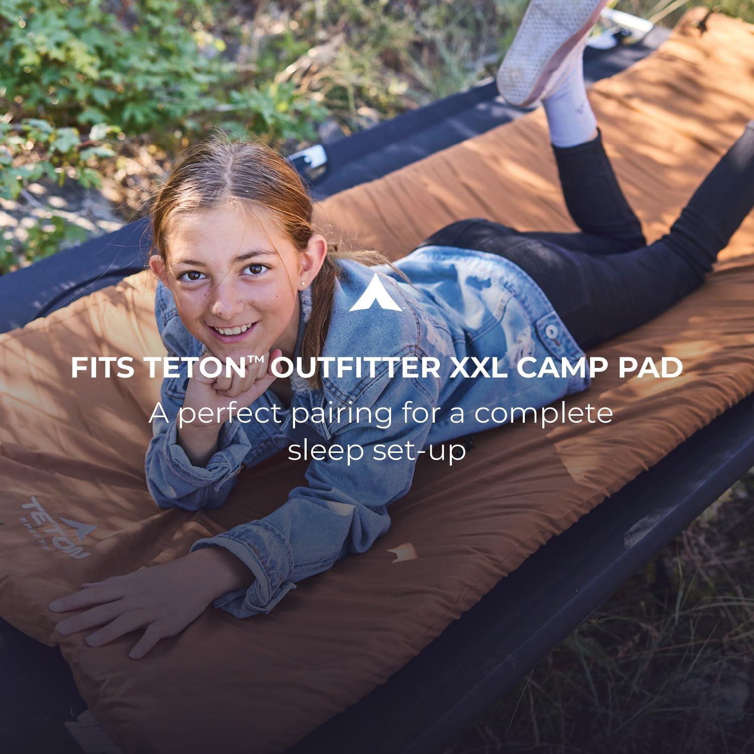 Teton Camping Cot with Patented Pivot Arm, Folding Camping Cot, Durable Heavy Duty Canvas, Comfortable Sleeping Bed for Adults, Portable - Image 3
