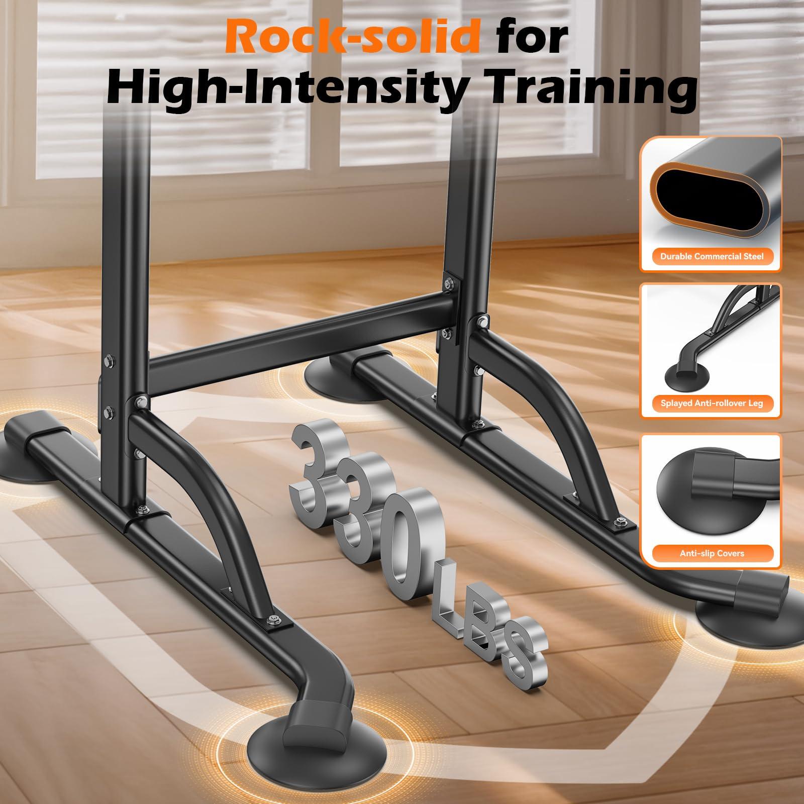 Power Tower Dip Station & Pull-Up Bar for Home Gym – Adjustable Height Strength Training Equipment for Pull-Ups, Dips, Push-Ups & More - Image 2
