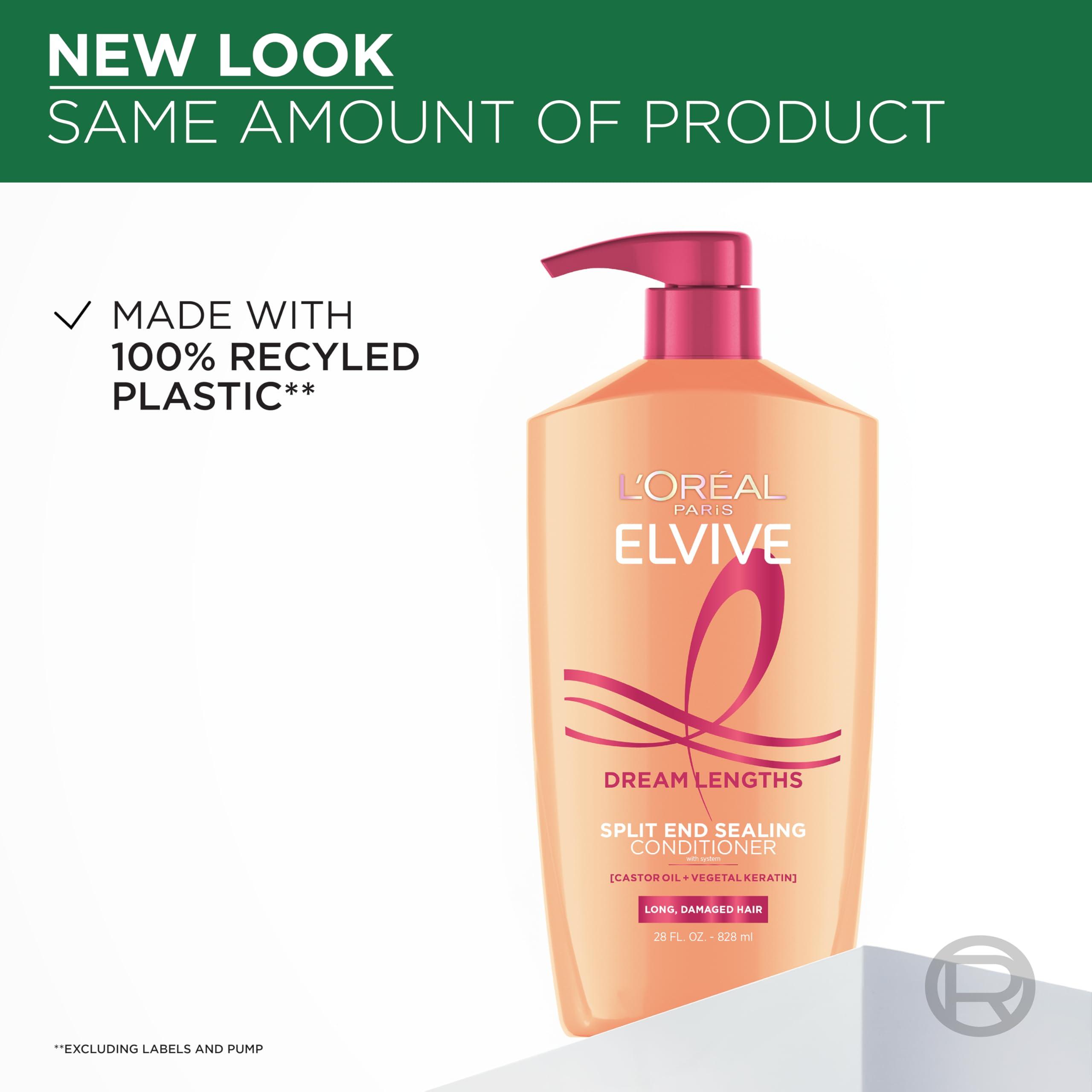 L'Oreal Paris Elvive Dream Lengths Super Detangling Conditioner With Fine Castor Oil and Vitamins B3 and B5 for Long, Damaged Hair, Instantly Detangles To Reduce Breakage With System, 28 Fl Ounce - Image 5