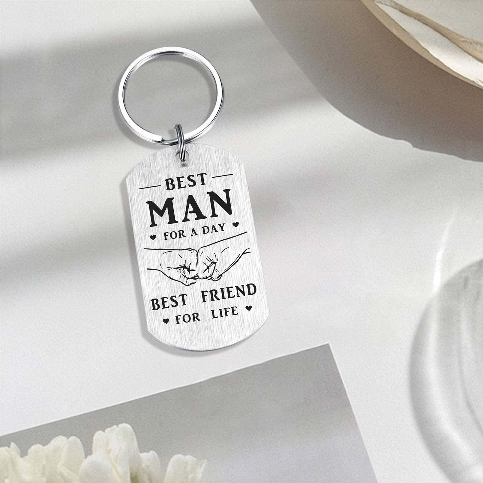 Alotozo Wedding Day Keychain - Bridal Shower Gifts for Bride Groom Groomsmen Bridesmaid Maid of Honor Father - Image 5