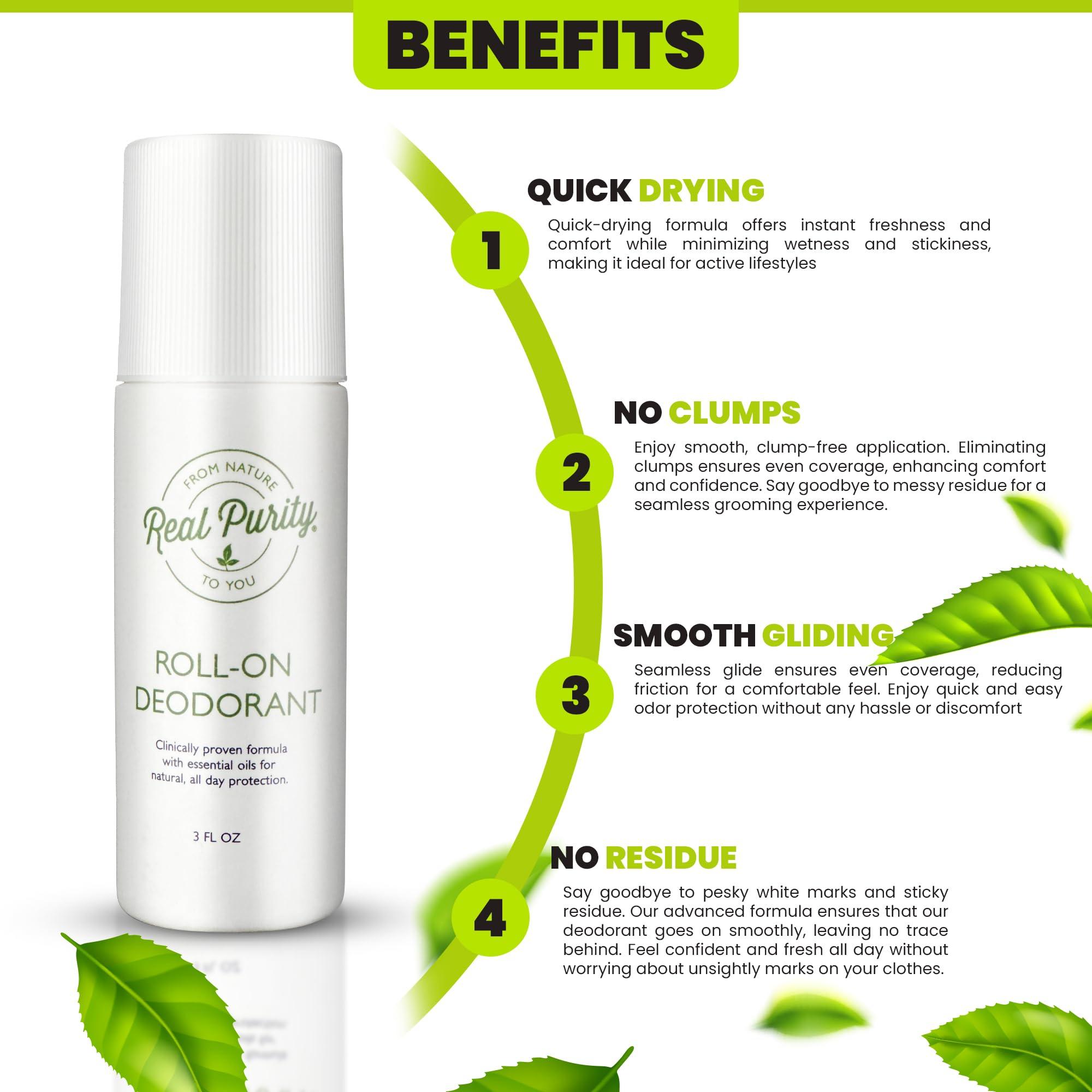 Real Purity, (2 Pack) Roll-On Deodorant - Image 2