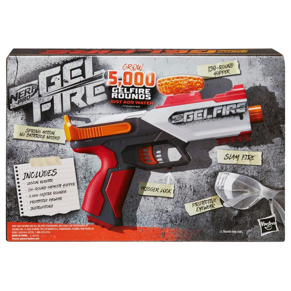 Nerf Pro Gelfire Legion Spring Action Blaster, 5000 Rounds, 130 Hopper, Protective Eyewear, Slam Fire, Ages 14 & Up - Image 6