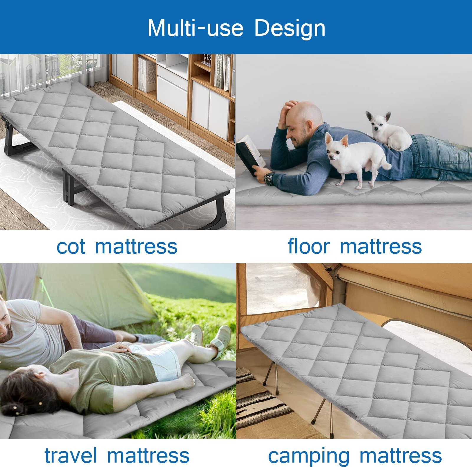 Cot Mattress Pad (Improved Thickness) Quilted Cot Pads for Camping, Sleeping Mattress Topper 30" X 75" for Camp/Rv Bunk/Narrow Twin Beds - Image 4