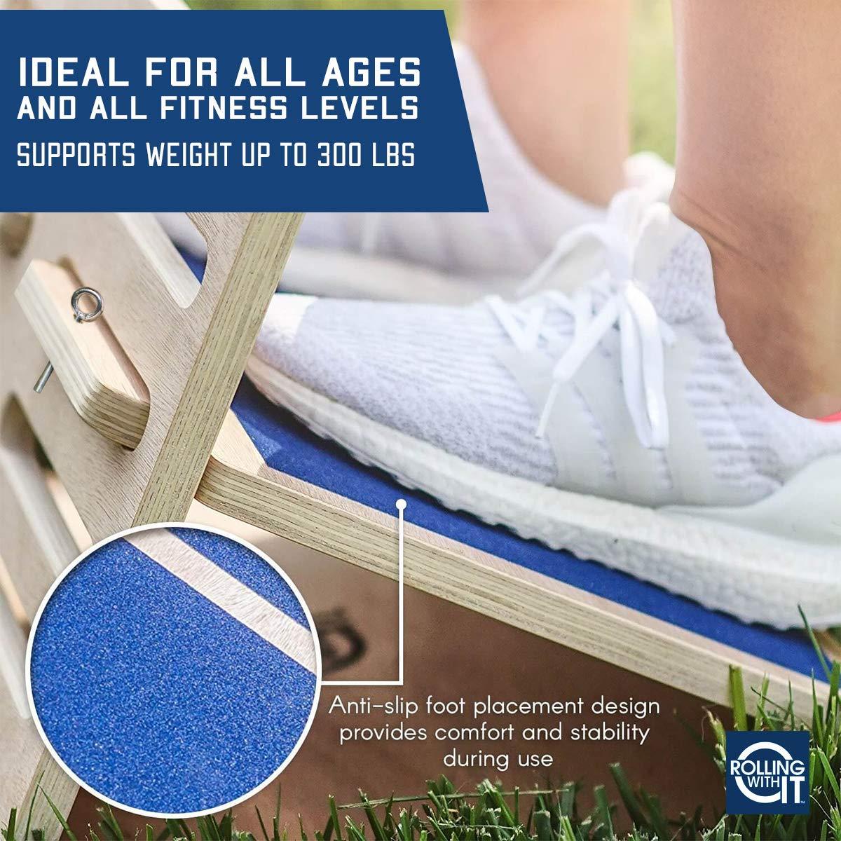 Professional Slant Board for Calf Stretching - Adjustable Wooden Incline Board - Increase Flexibility, Mobility, Pain Relief - Anti-Slip Design - Achilles - Fascia Stretcher - Tight Calves - Image 5