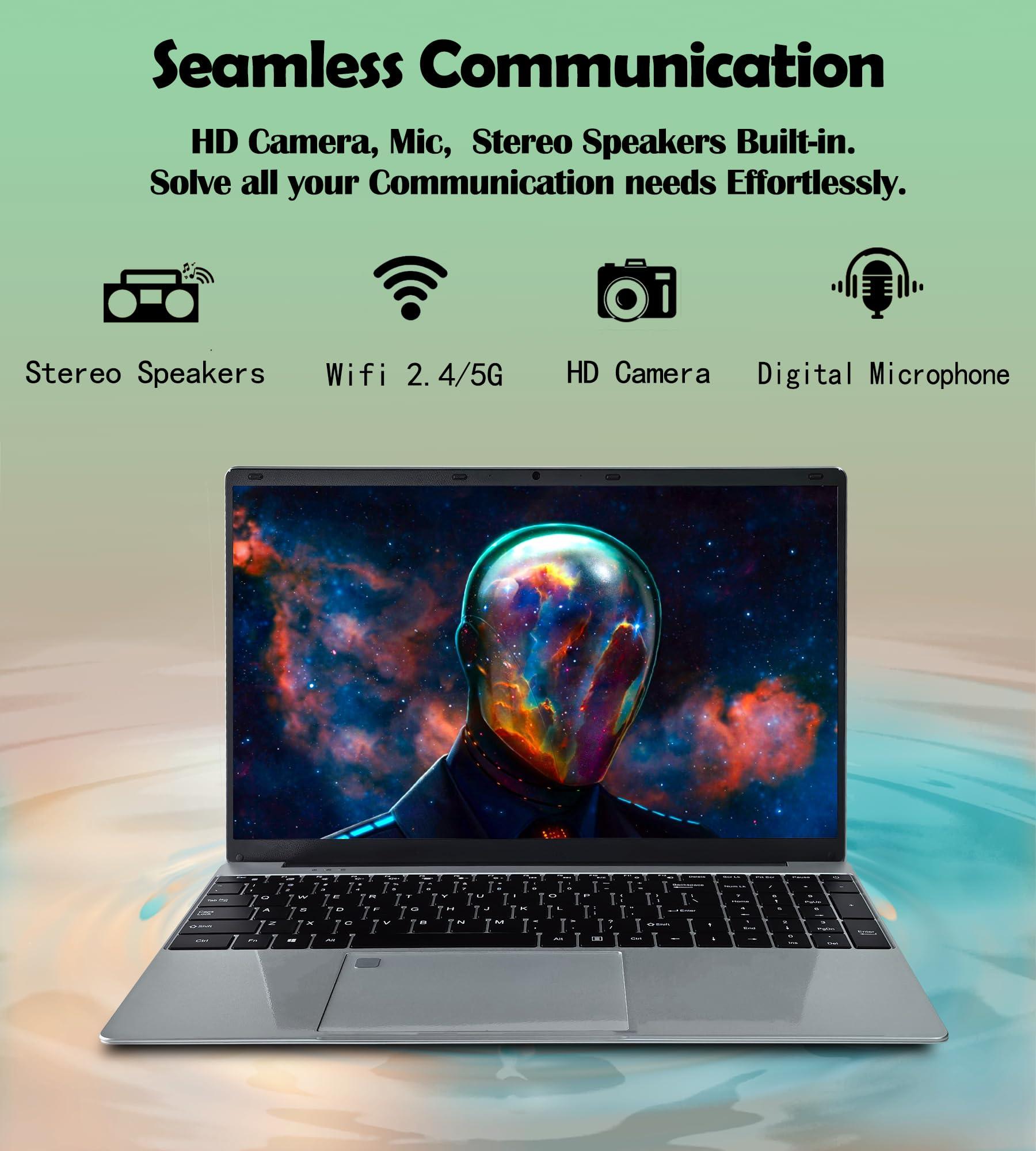 IJKKJI Laptop - Laptop Computer, 15.6 Inch Laptops, 8GB DDR4 RAM 512GB SSD, Intel Celeron N5095, Computers with Win 11, 1920 x 1080 Display, Type-C, HD for Businesses and Students - Image 6