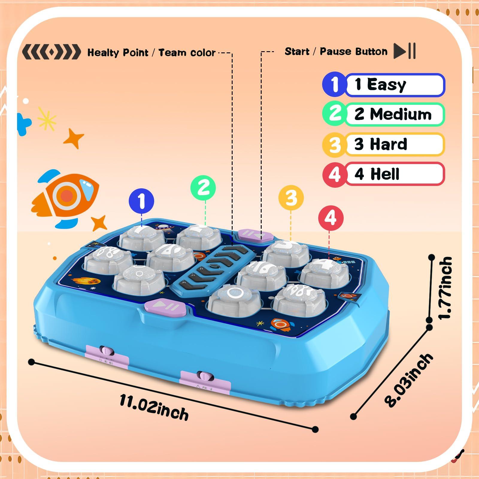 Hammer Mole Game for 3 4 5 6 Year Old Boys, Pounding Toys for Age 3-8, 3 Modes & Light Interactive Toddlers Toy with 2 Hammer, Baby Toy Gifts for Early Learning, Birthday Gift for Toddler Boy Girl - Image 2