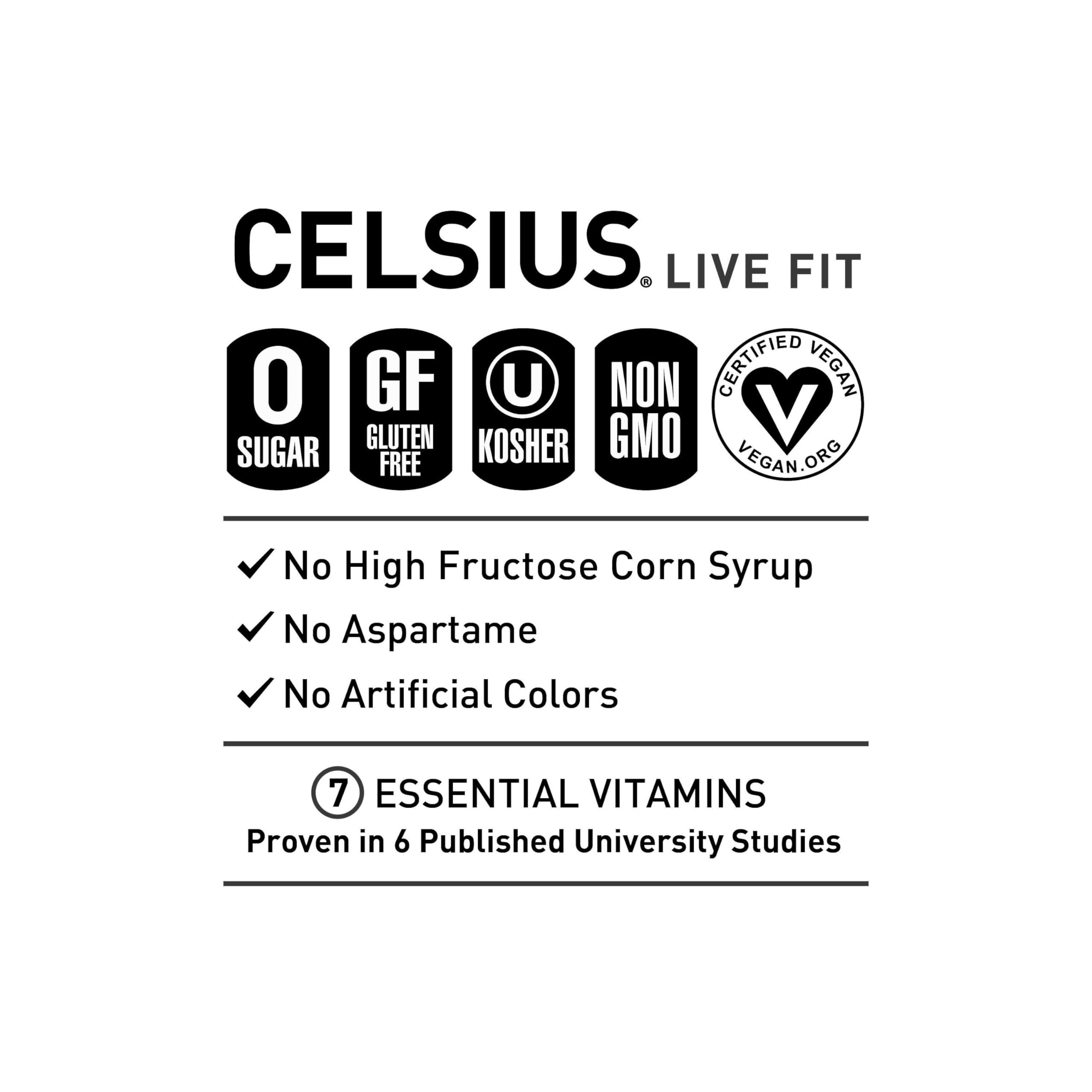 CELSIUS PLAYA VIBE™ Sparkling Pina Colada, Sugar Free Energy Drink, 12 Fl Oz (Pack of 12) - Image 4