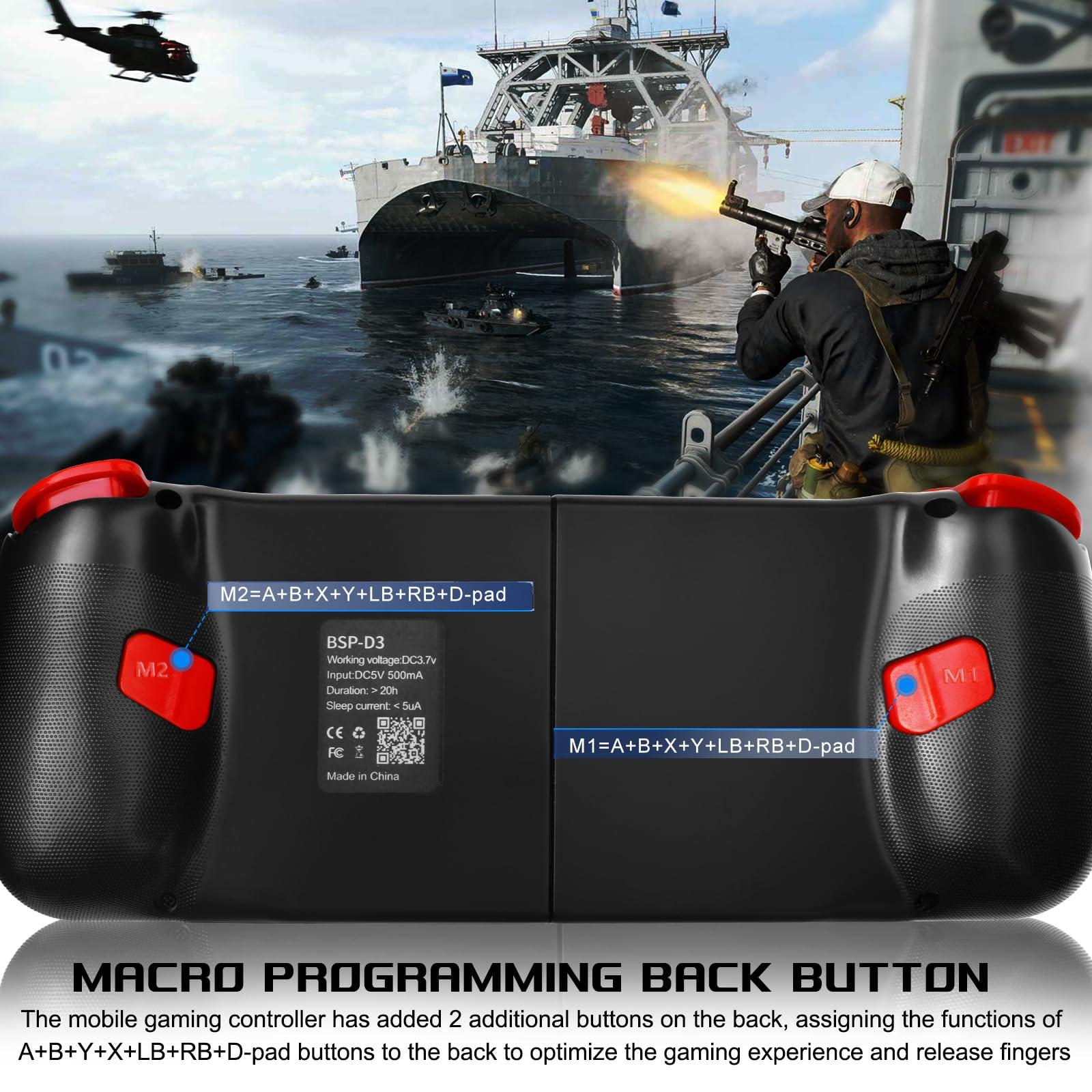 arVin Wireless Gamepad Controller for iPhone iOS Android PC with Back Button, Mobile Gaming Controller for iPhone 15/14/13/12/11, iPad, MacBook, Samsung Galaxy S23/S22/S21, TCL, Tablet, CODM, Genshin - Image 6