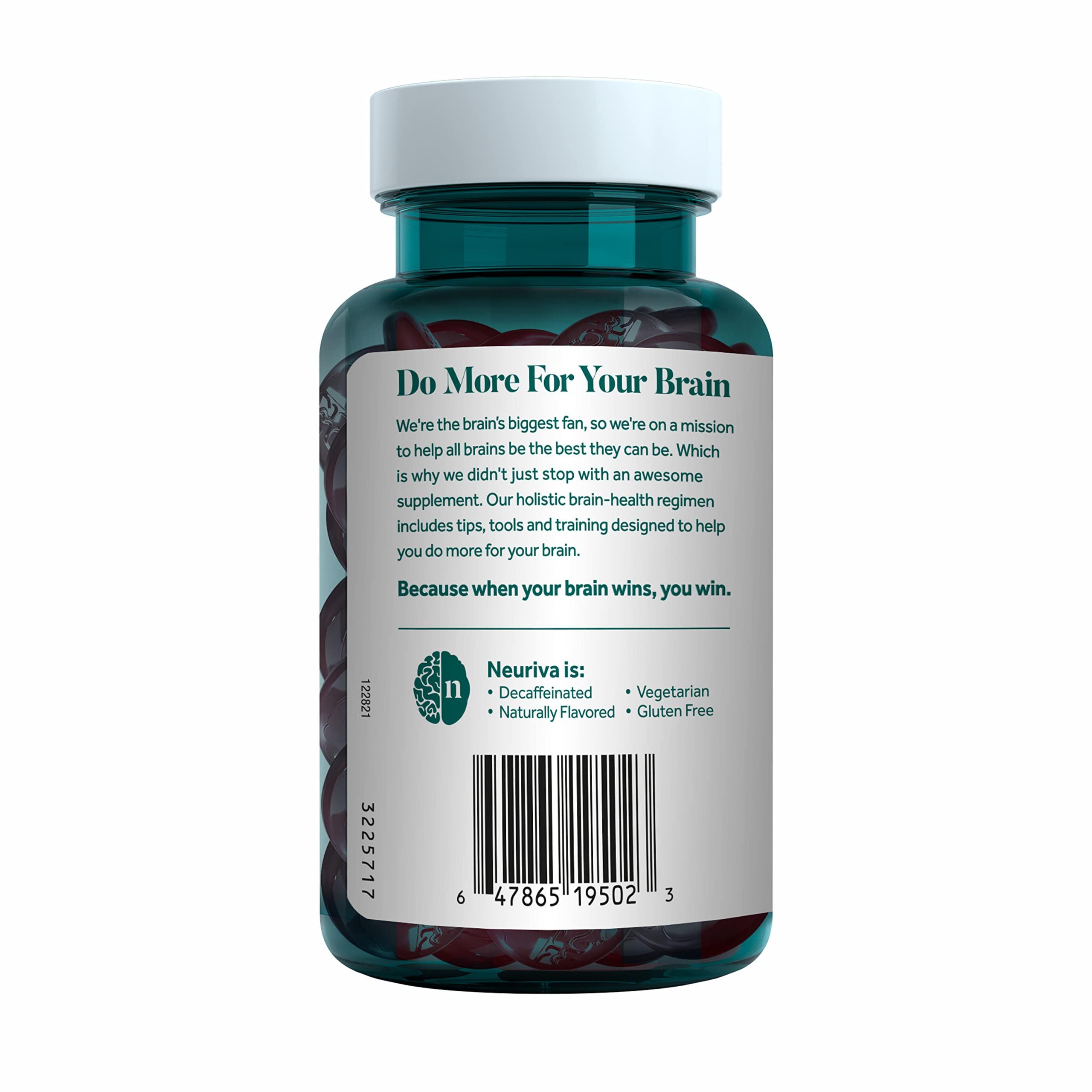 NEURIVA Plus Brain Supplement for Memory,Focus & Concentration+Cognitive Function with Vitamins B6 & B12 and Clinically Tested Nootropics Phosphatidylserine and Neurofactor,50ct Strawberry Gummies - Image 19